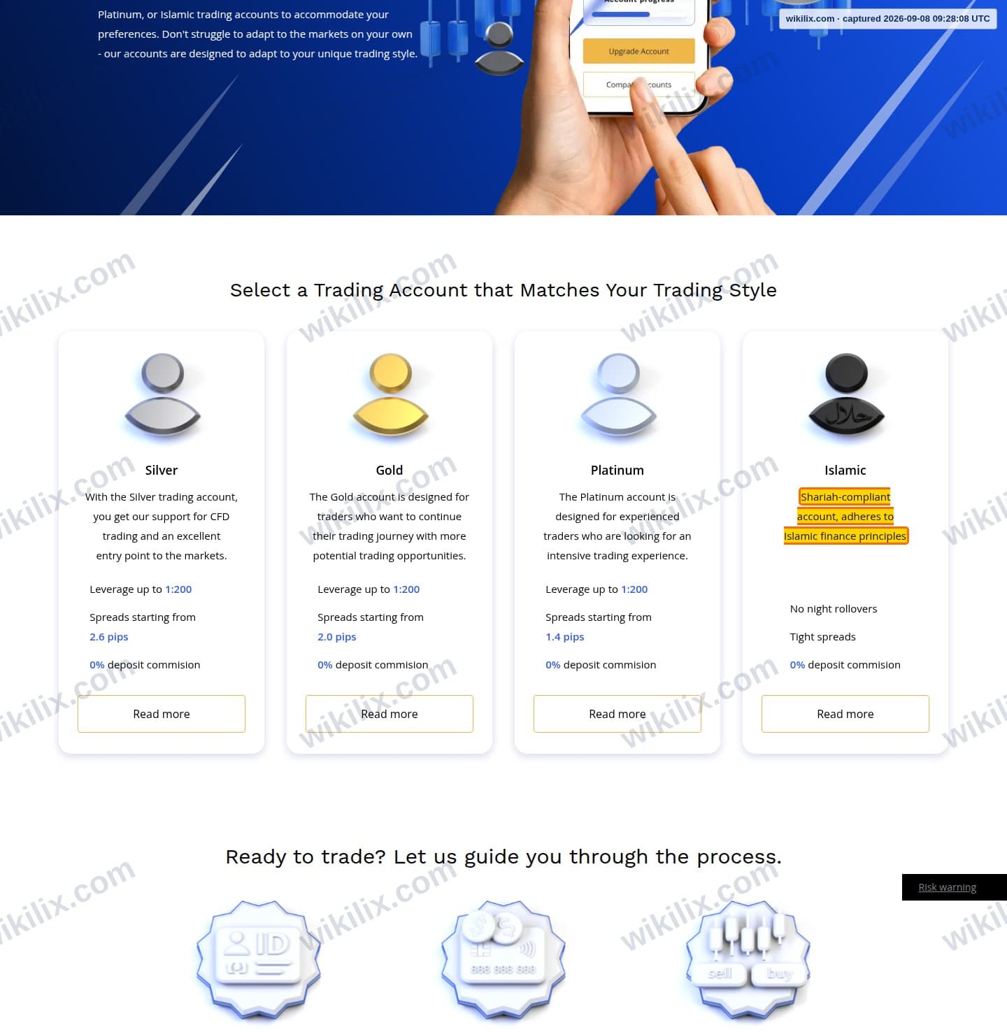 Our full page screenshot of the page that makes this promise, on FXROAD.com's site fxroad.com, taken on Sep 8, 2026. The quoted words are marked in the image.