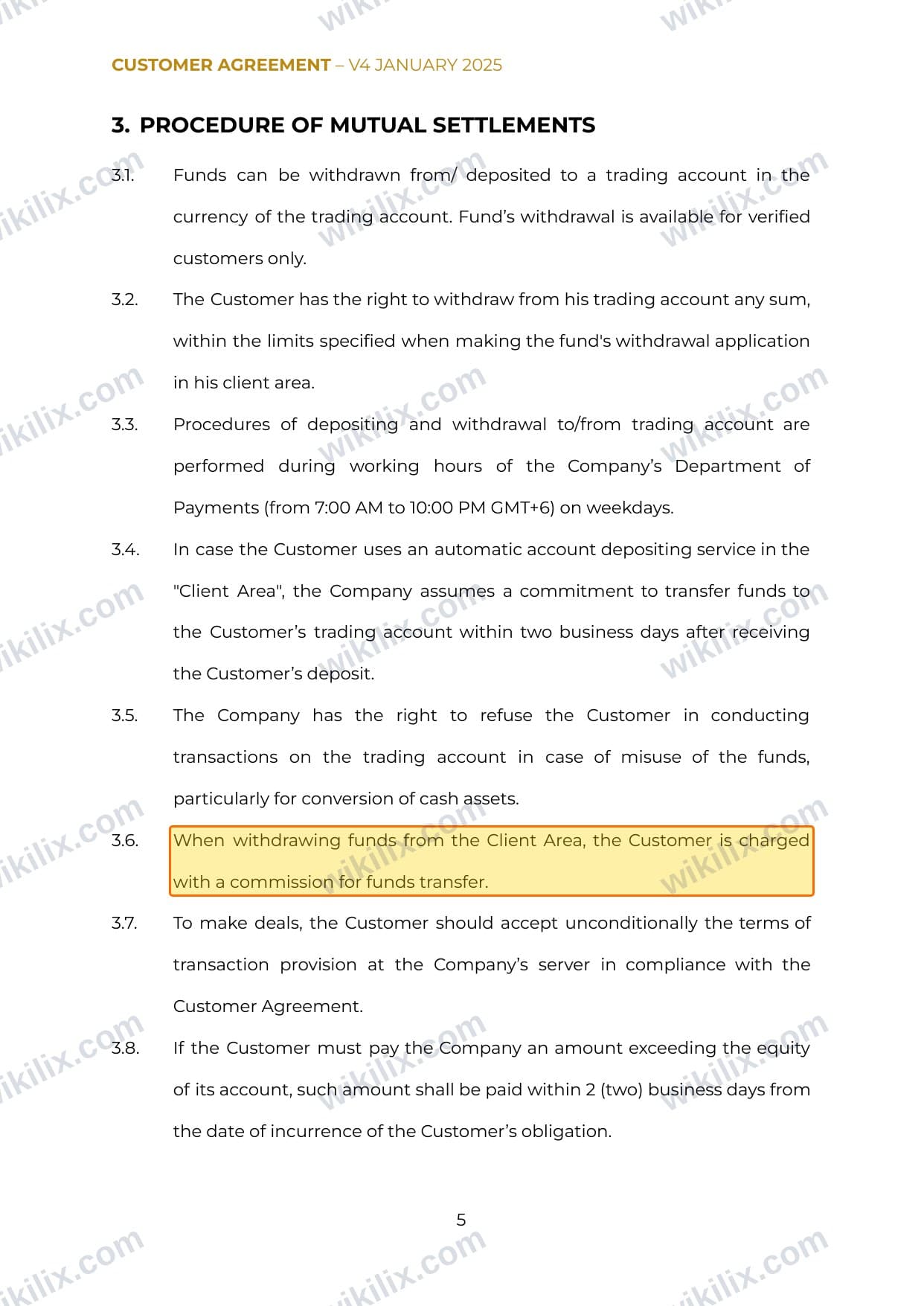 Our full page screenshot of the page this clause sits on, on SaracenMarkets's site saracen.market, taken on Aug 23, 2026. The quoted words are marked in the image.
