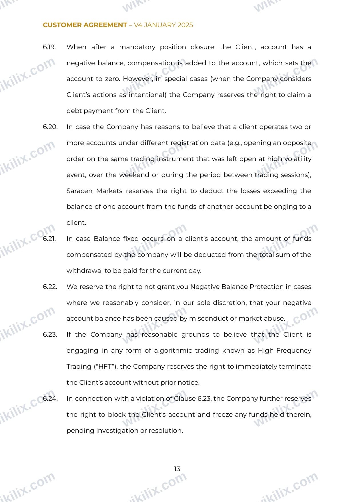 Our full page screenshot of the page this quotation was taken from, on SaracenMarkets's site saracen.market, taken on Aug 23, 2026. The quoted words are not marked in the image.