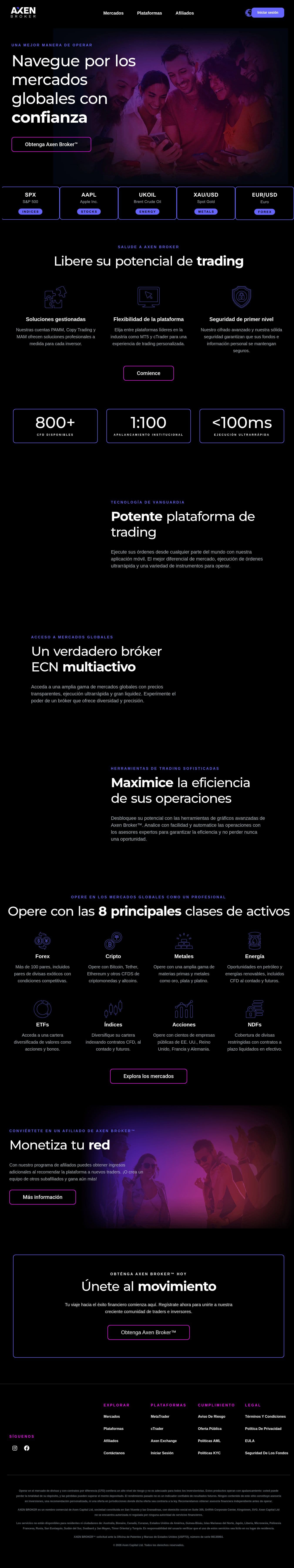Homepage of axenbroker.com as we captured it