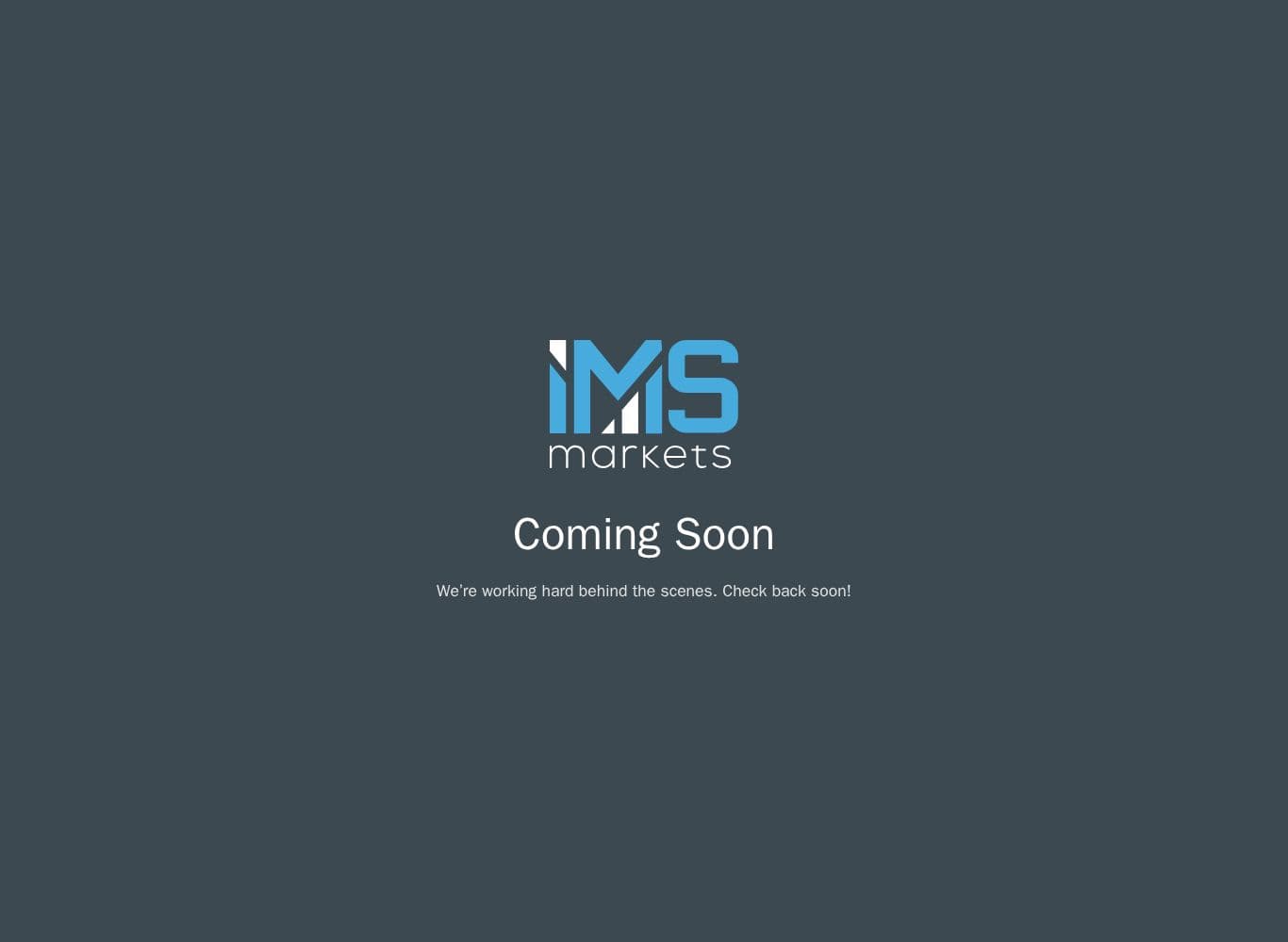 Homepage of imsmarkets.com as we captured it
