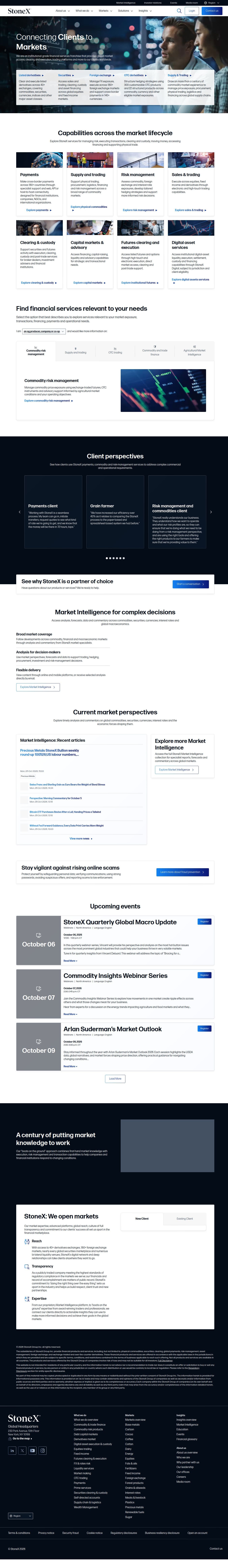 Homepage of stonex.com as we captured it
