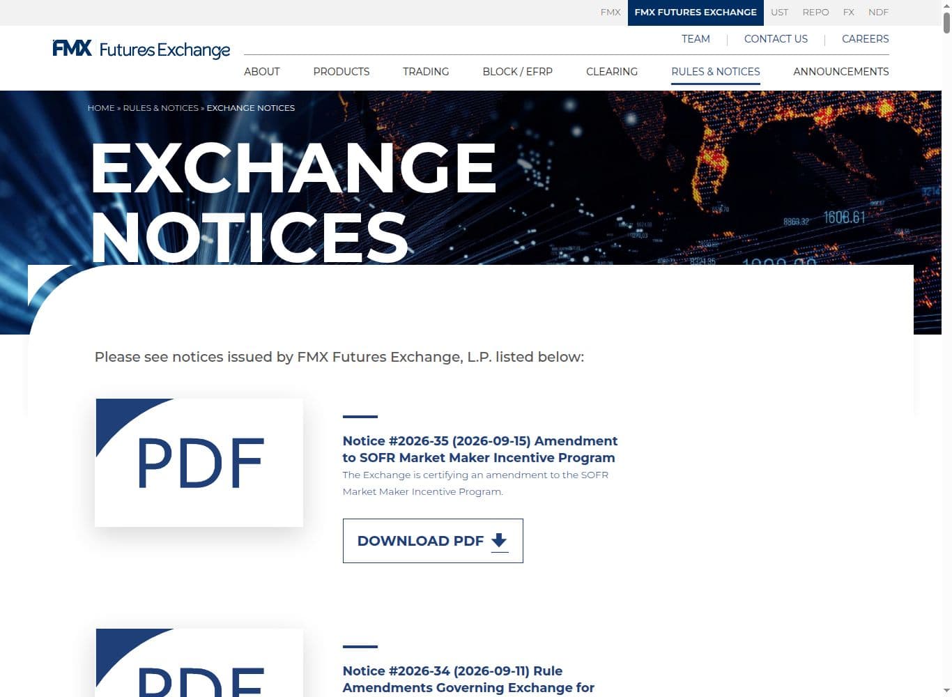 Homepage of fmxfutures.com as we captured it