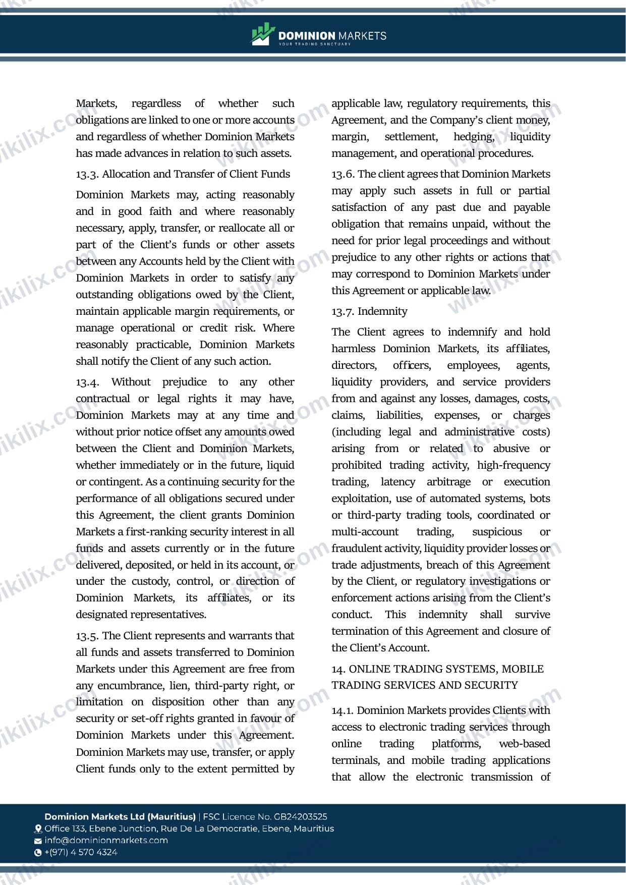 Our full page screenshot of the page this quotation was taken from, on DOMINION MARKETS's site dominionmarkets.com, taken on Sep 9, 2026. The quoted words are not marked in the image.