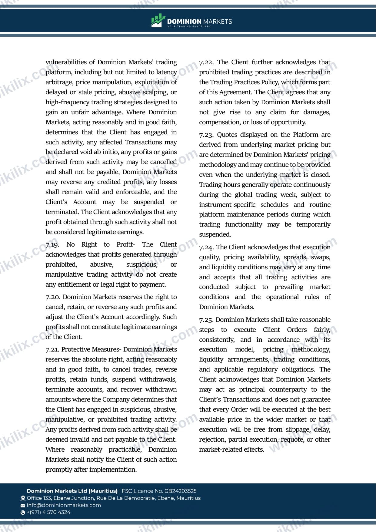 Our full page screenshot of the page this quotation was taken from, on DOMINION MARKETS's site dominionmarkets.com, taken on Sep 9, 2026. The quoted words are not marked in the image.