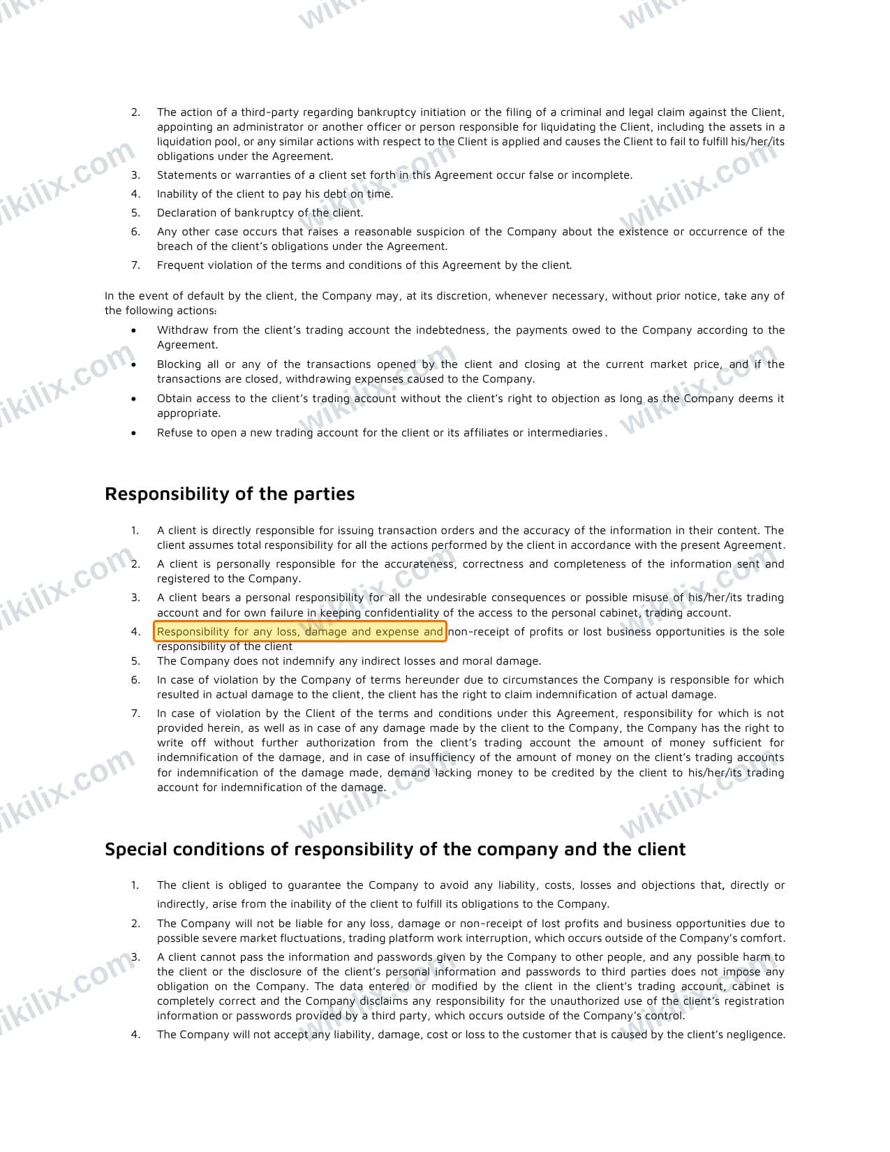 Our full page screenshot of the page this clause sits on, on METAGOLD's site fxmetagold.com, taken on Sep 14, 2026. The quoted words are marked in the image.