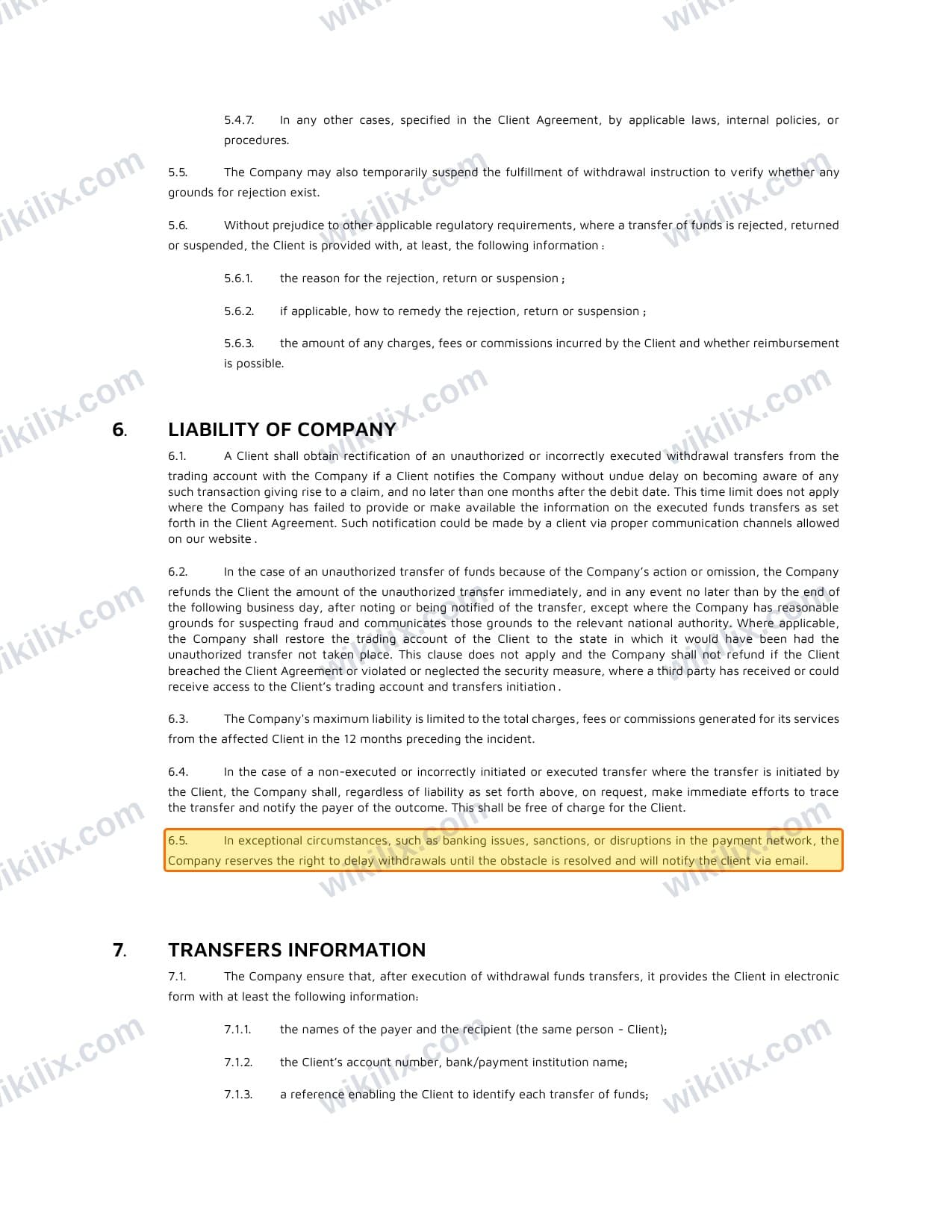 Our full page screenshot of the page this clause sits on, on METAGOLD's site fxmetagold.com, taken on Sep 14, 2026. The quoted words are marked in the image.