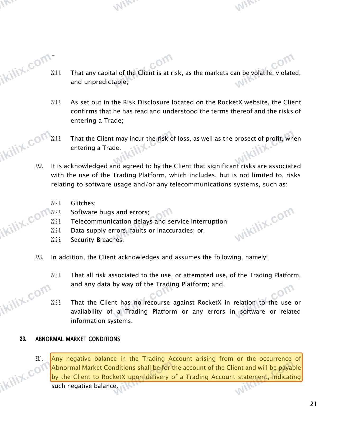 Our full page screenshot of the page this clause sits on, on trade245's site trade245.com, taken on Aug 27, 2026. The quoted words are marked in the image.