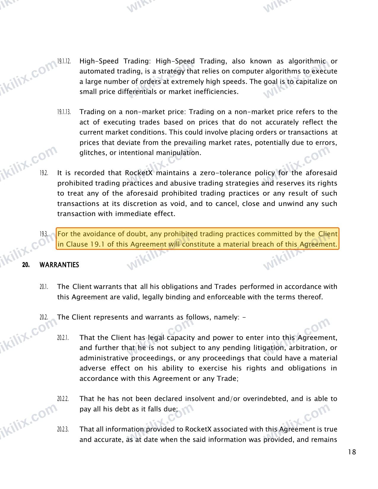 Our full page screenshot of the page this clause sits on, on trade245's site trade245.com, taken on Aug 27, 2026. The quoted words are marked in the image.