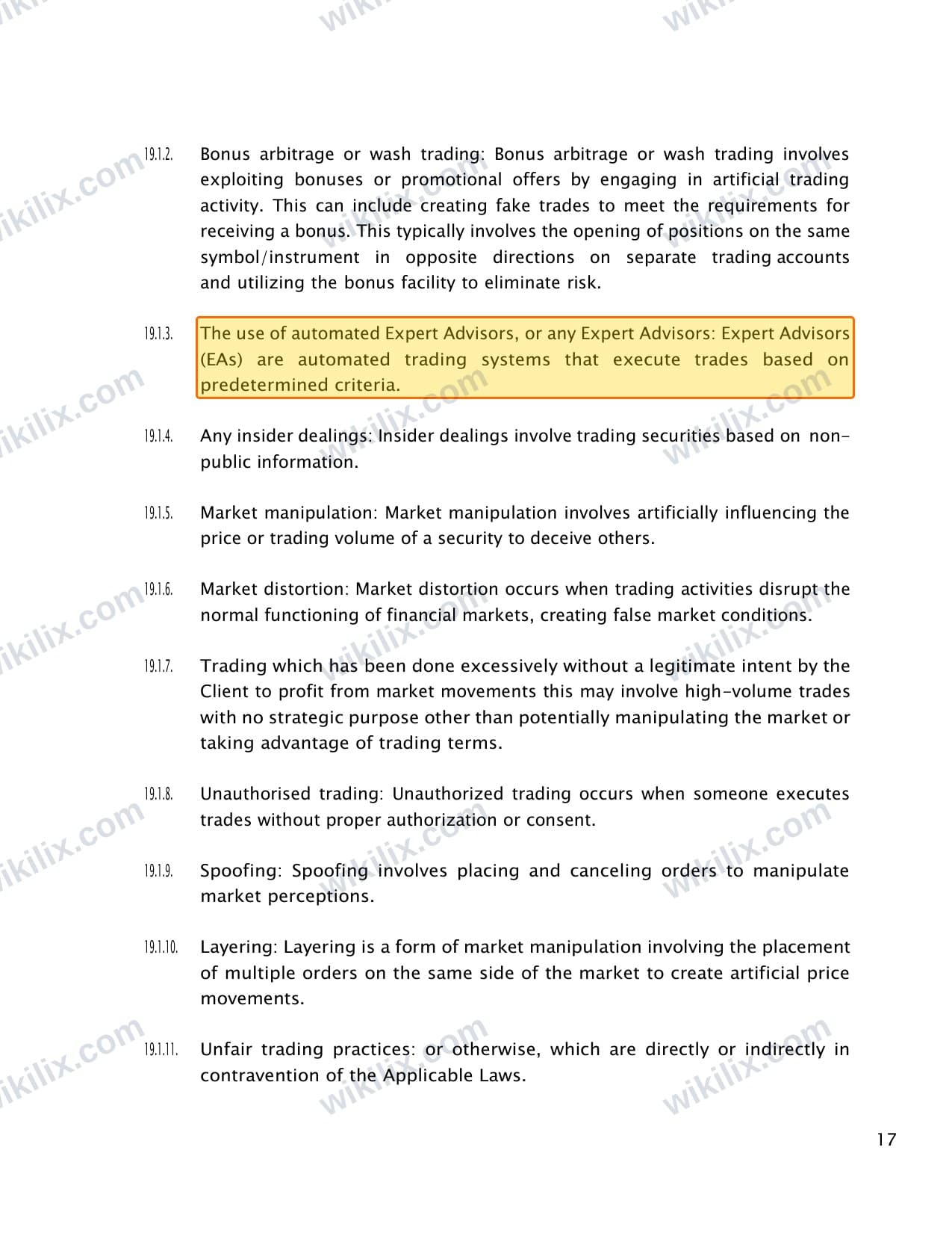 Our full page screenshot of the page this clause sits on, on trade245's site trade245.com, taken on Aug 27, 2026. The quoted words are marked in the image.