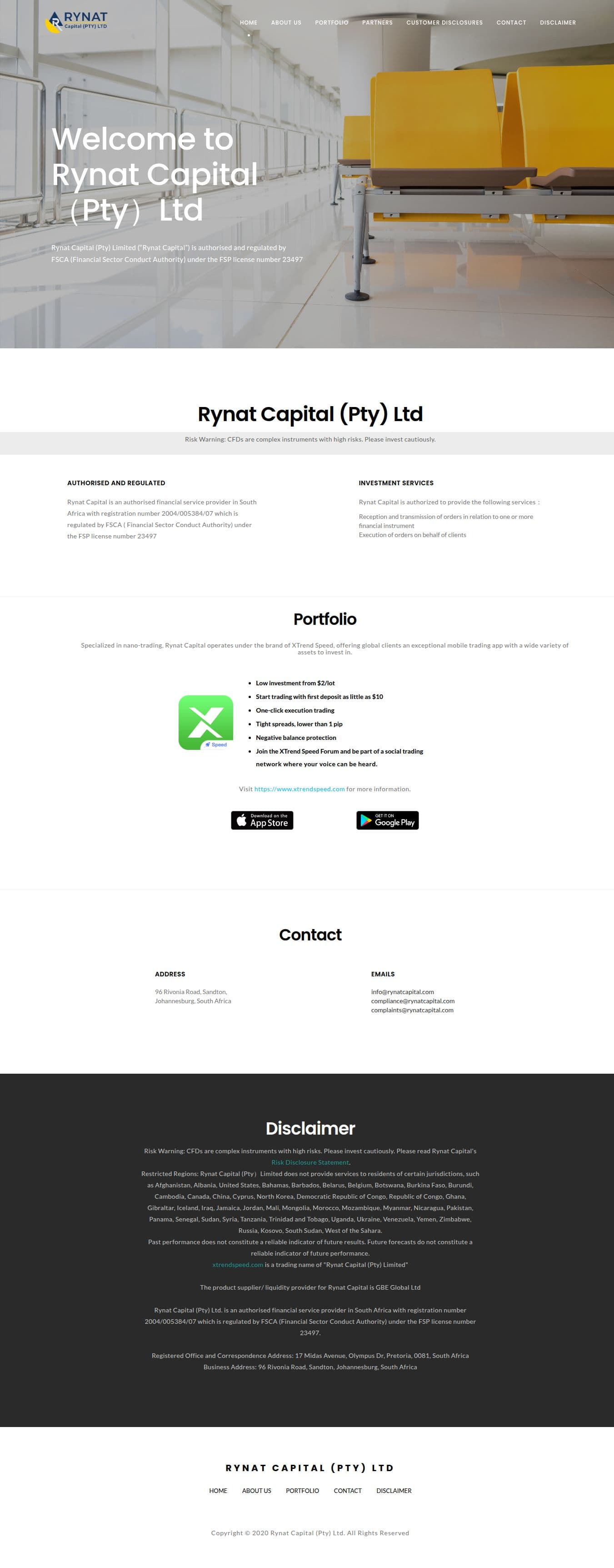 Homepage of rynatcapital.com as we captured it