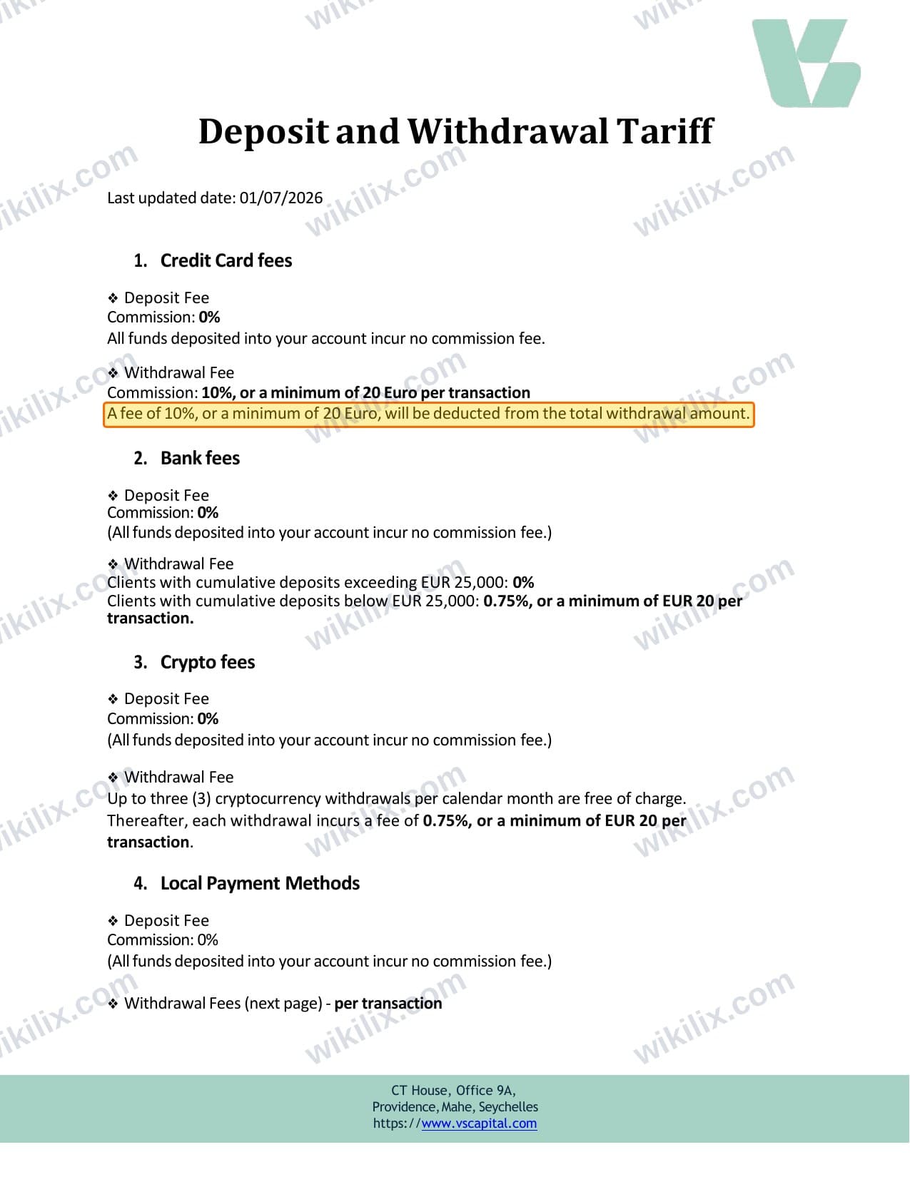 Our full page screenshot of the page this clause sits on, on VSCapital's site cdn.prod.website-files.com, taken on Sep 10, 2026. The quoted words are marked in the image.