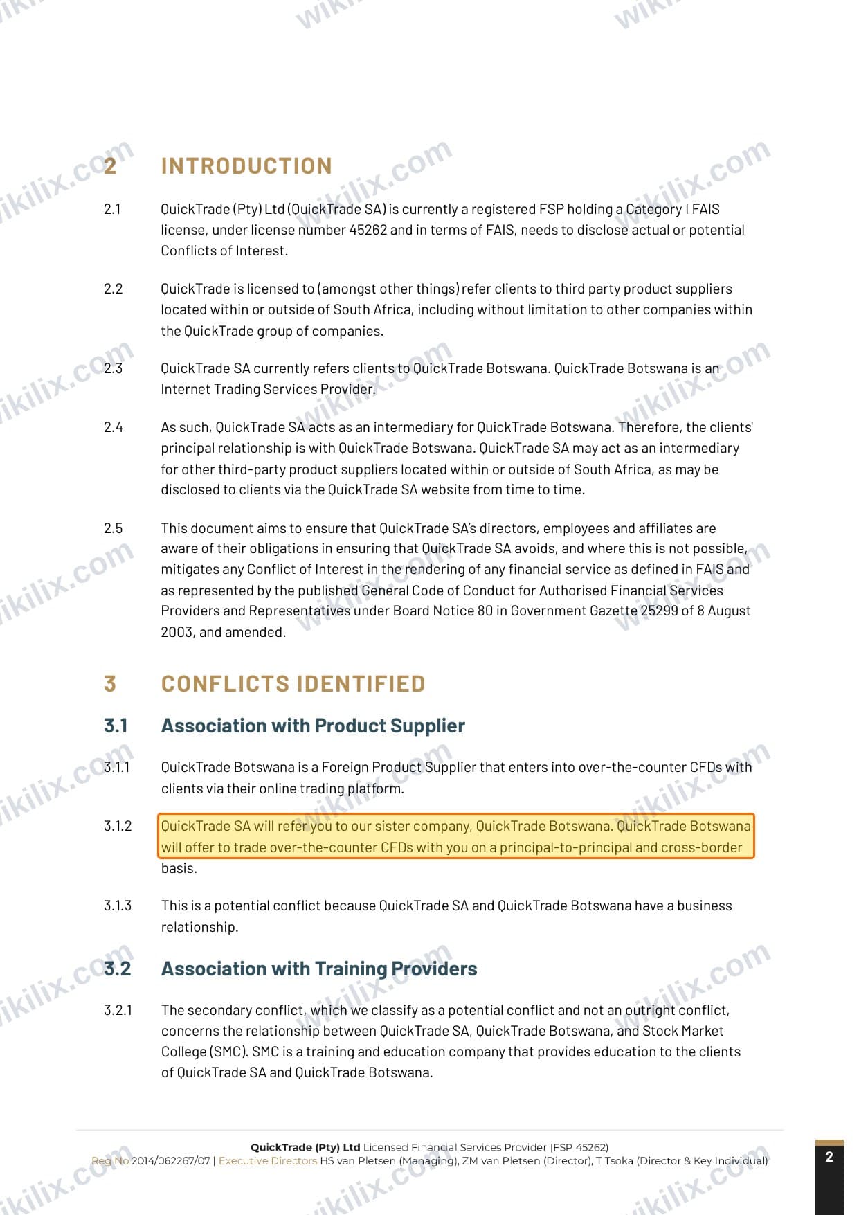 Our full page screenshot of the page this clause sits on, on QuickTrade's site wxuwzyewjztuuzkjullb.supabase.co, taken on Aug 29, 2026. The quoted words are marked in the image.