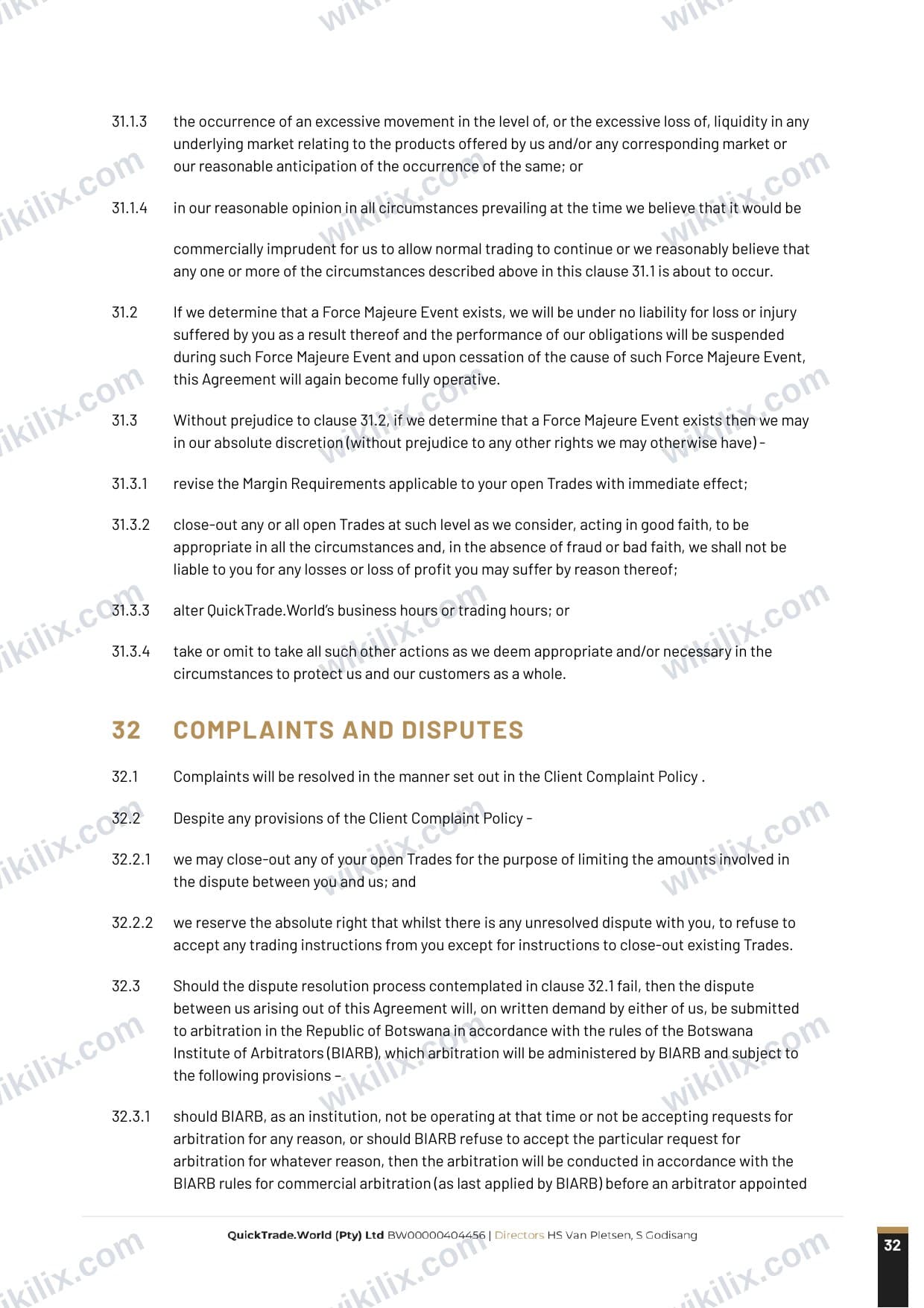 Our full page screenshot of the page this quotation was taken from, on QuickTrade's site vjfnyzdclzeqwvetqkru.supabase.co, taken on Aug 29, 2026. The quoted words are not marked in the image.