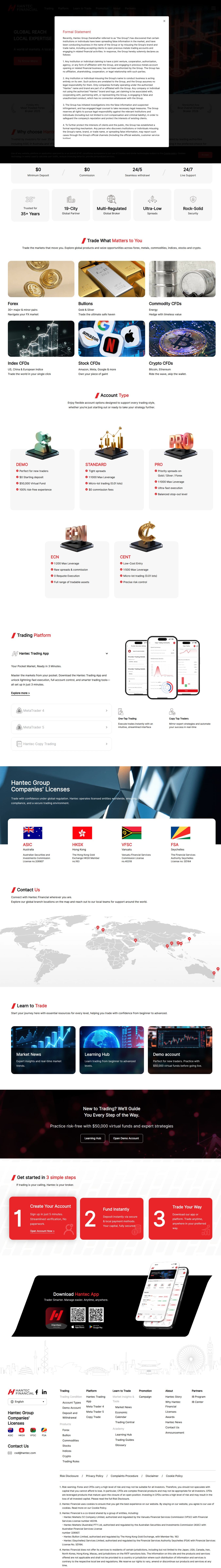 Homepage of hantec.com as we captured it