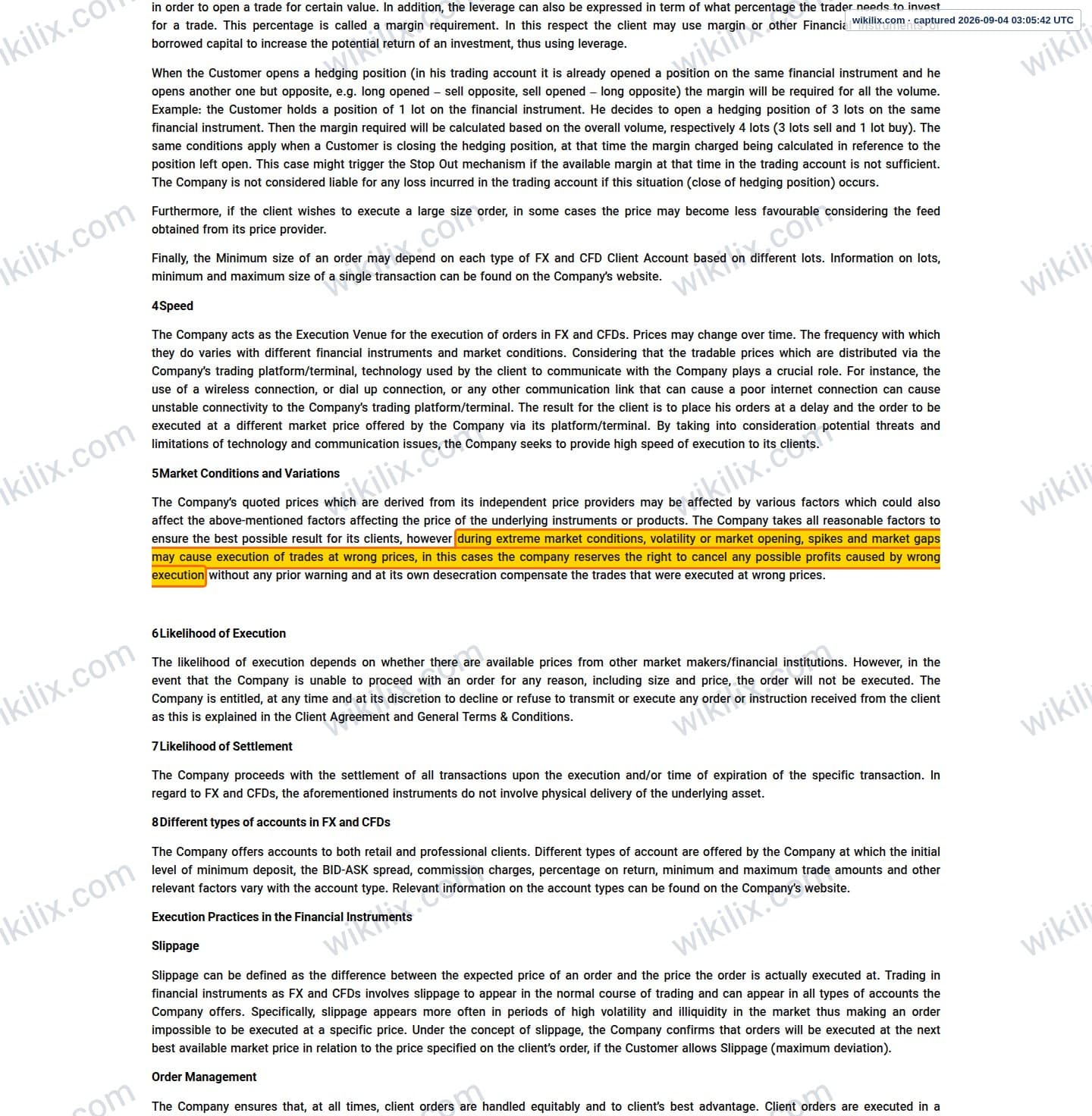 Our full page screenshot of the page this clause sits on, on UNICORN's site unfxb.com, taken on Sep 4, 2026. The quoted words are marked in the image.