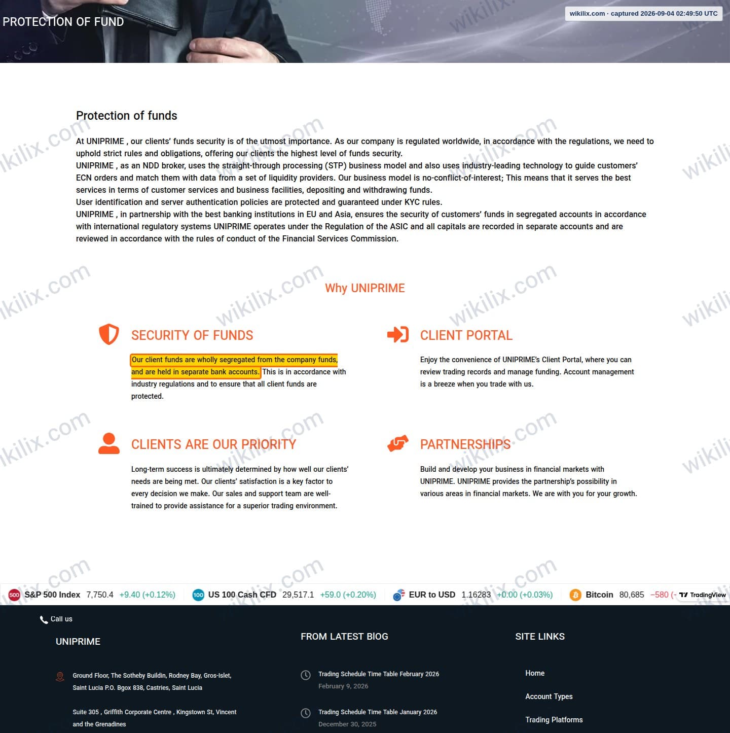 Our full page screenshot of the page that makes this promise, on UNICORN's site unfxb.com, taken on Sep 4, 2026. The quoted words are marked in the image.