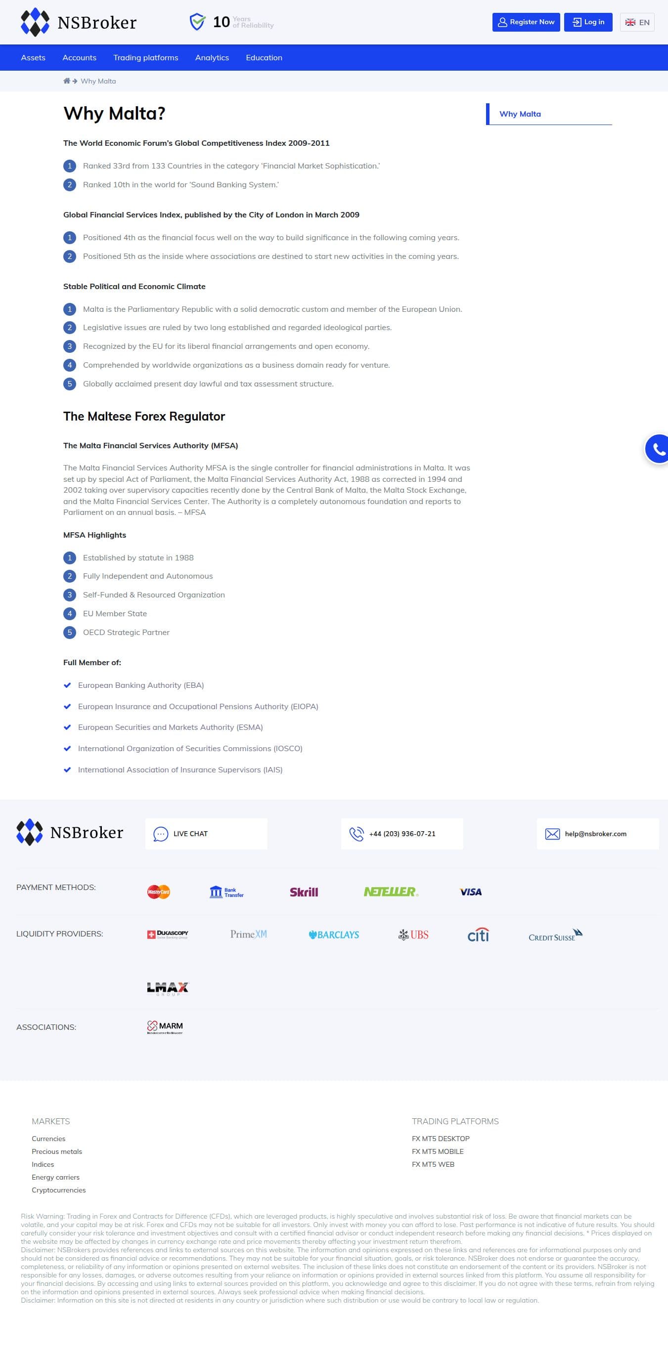 Homepage of nsbroker.com as we captured it