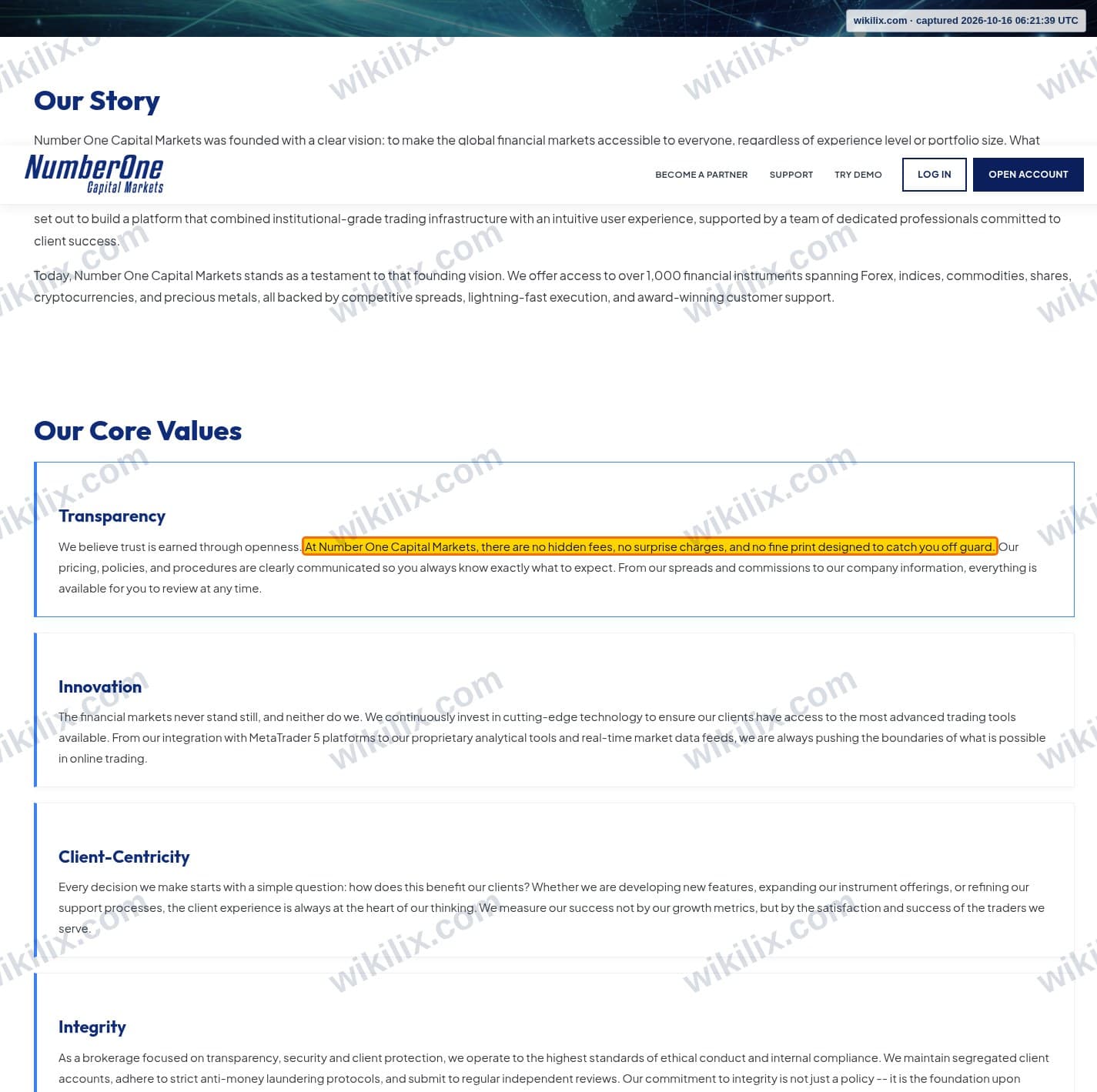 Our full page screenshot of the page that makes this promise, on N1CM's site n1cm.com, taken on Oct 16, 2026. The quoted words are marked in the image.