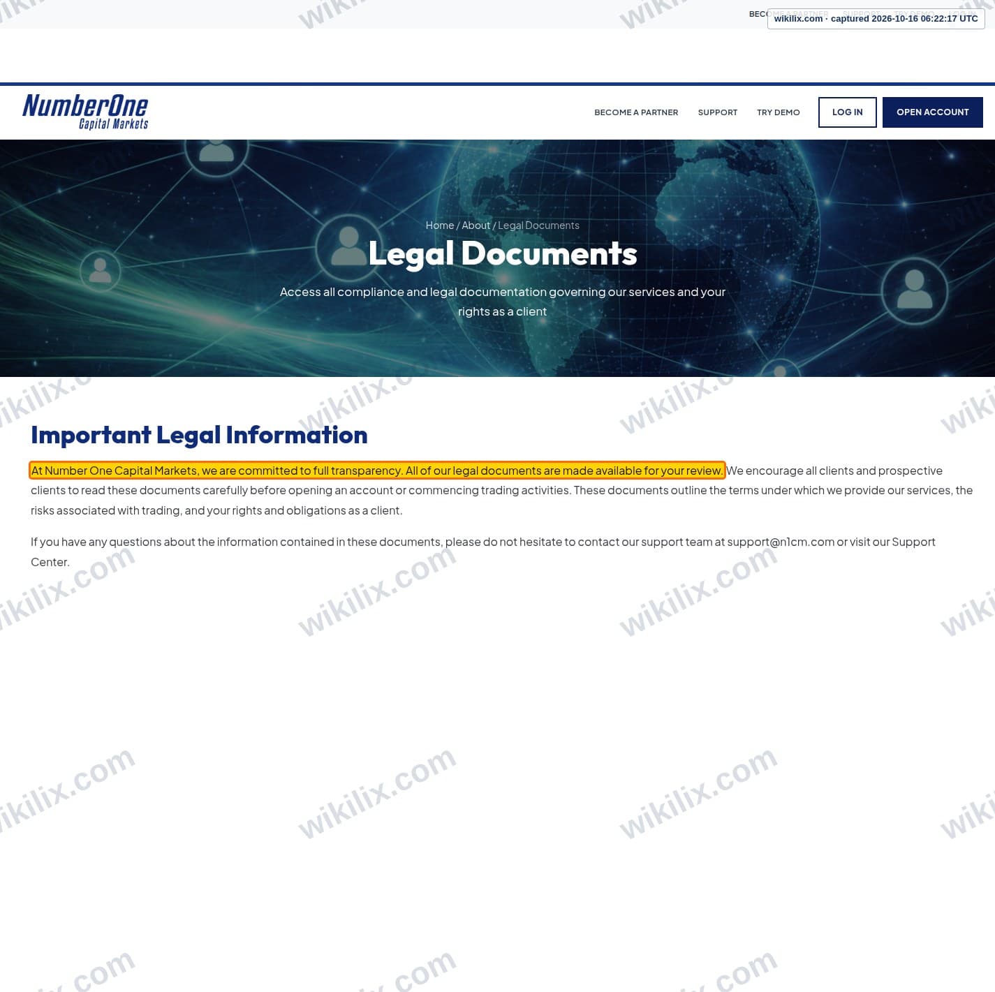 Our full page screenshot of the page this clause sits on, on N1CM's site n1cm.com, taken on Oct 16, 2026. The quoted words are marked in the image.