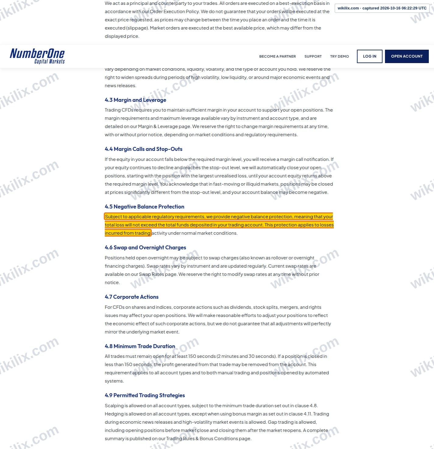 Our full page screenshot of the page this clause sits on, on N1CM's site n1cm.com, taken on Oct 16, 2026. The quoted words are marked in the image.