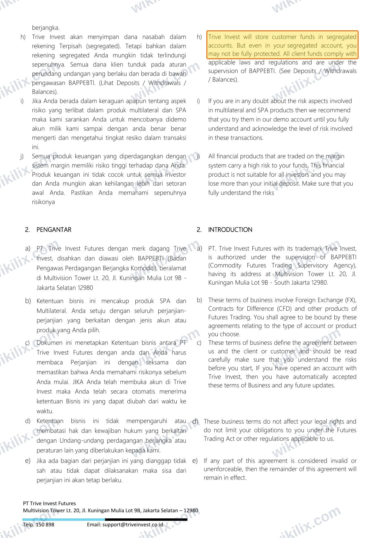 Our full page screenshot of the page this clause sits on, on trive invest's site cdn2.triveinvest.co.id, taken on Aug 30, 2026. The quoted words are marked in the image.