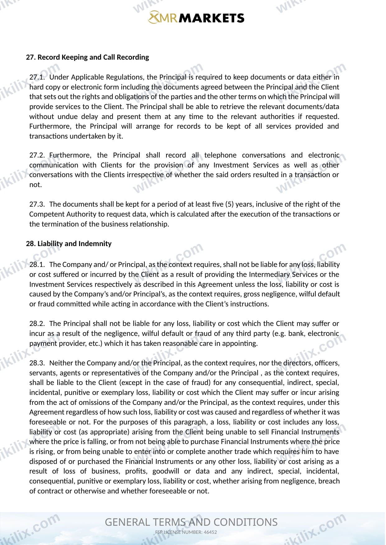 Our full page screenshot of the page this quotation was taken from, on XMR MARKETS's site xmrmarkets.com, taken on Aug 28, 2026. The quoted words are not marked in the image.