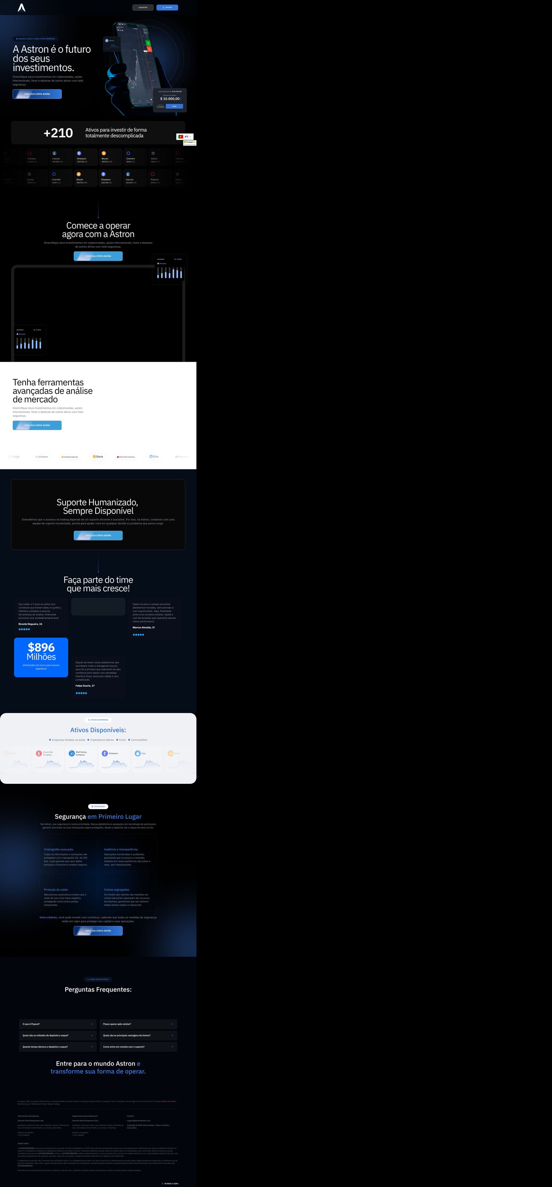 Homepage of astronbroker.com as we captured it