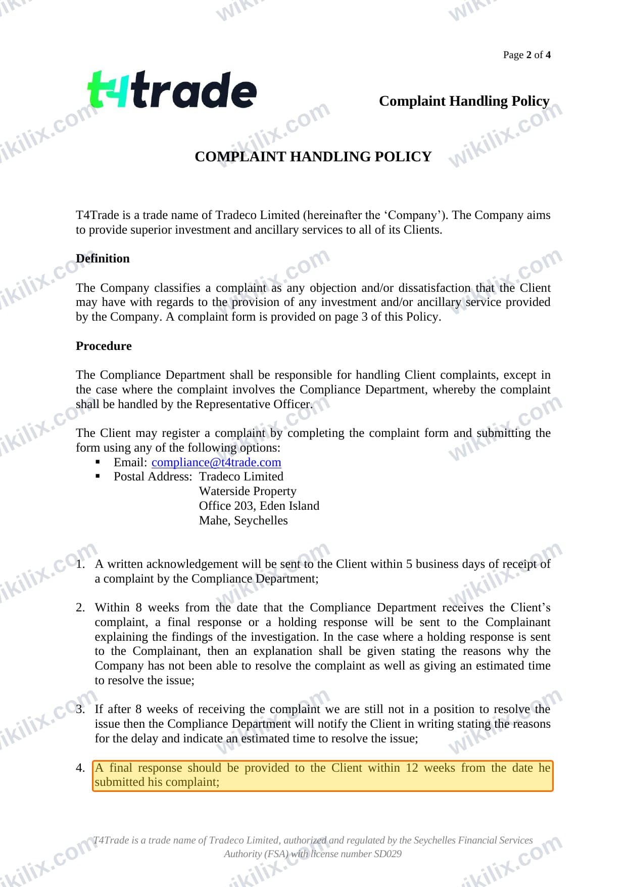 Our full page screenshot of the page that makes this promise, on t4trade's site shared.t4trade.com, taken on Sep 11, 2026. The quoted words are marked in the image.
