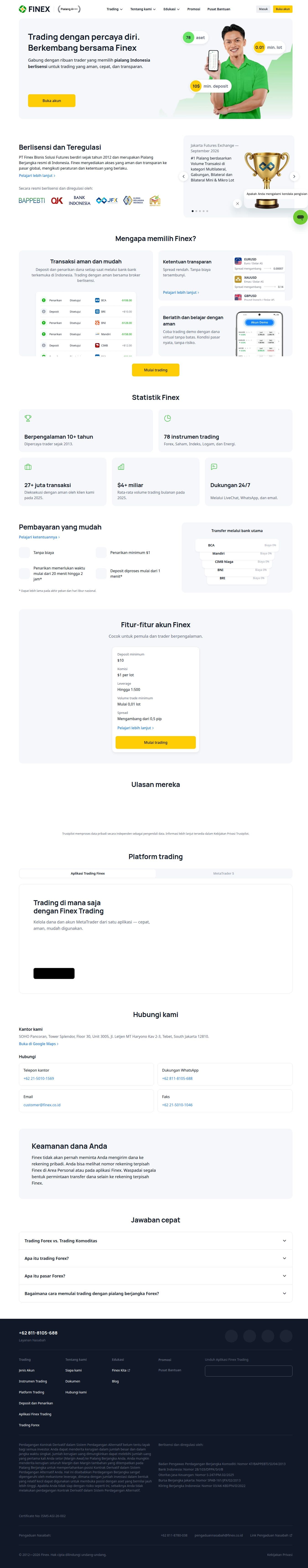 Homepage of finex.co.id as we captured it