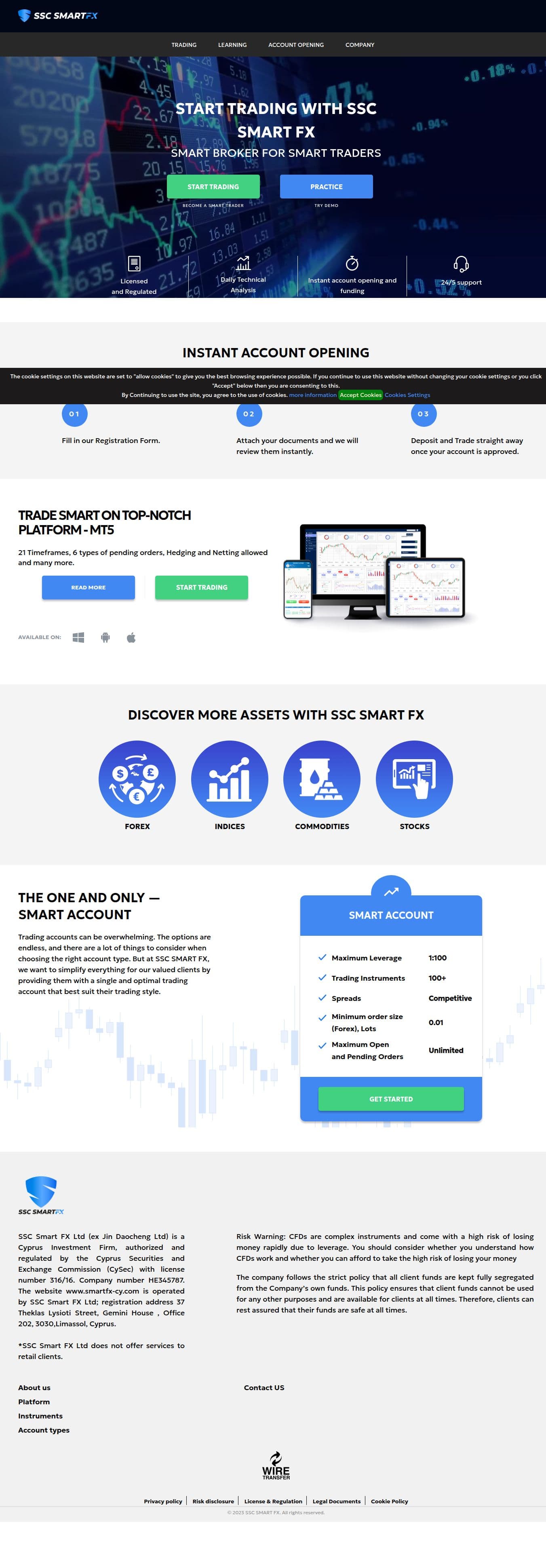 Homepage of smartfx-cy.com as we captured it