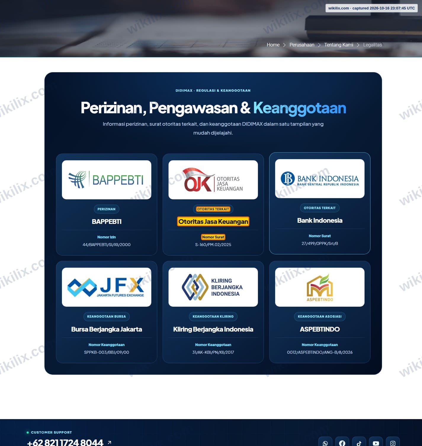 Our full page screenshot of the page this clause sits on, on DIDIMAX's site didimax.co.id, taken on Oct 16, 2026. The quoted words are marked in the image.