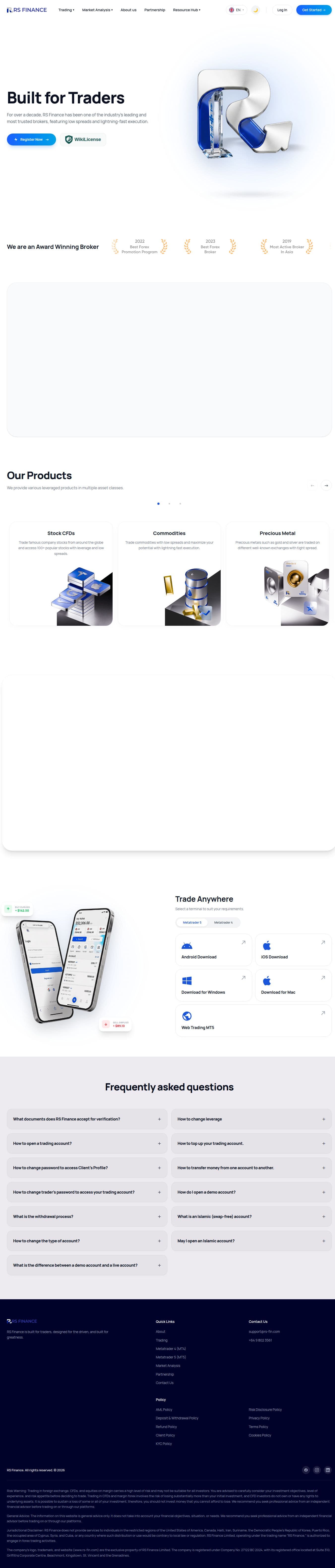 Homepage of rs-fin.com as we captured it