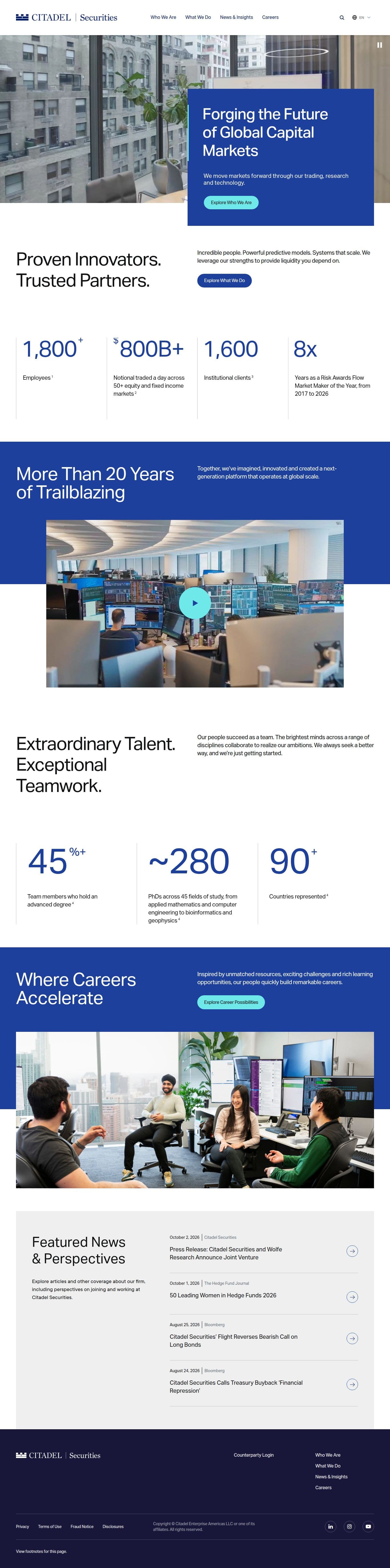 Homepage of citadelsecurities.com as we captured it