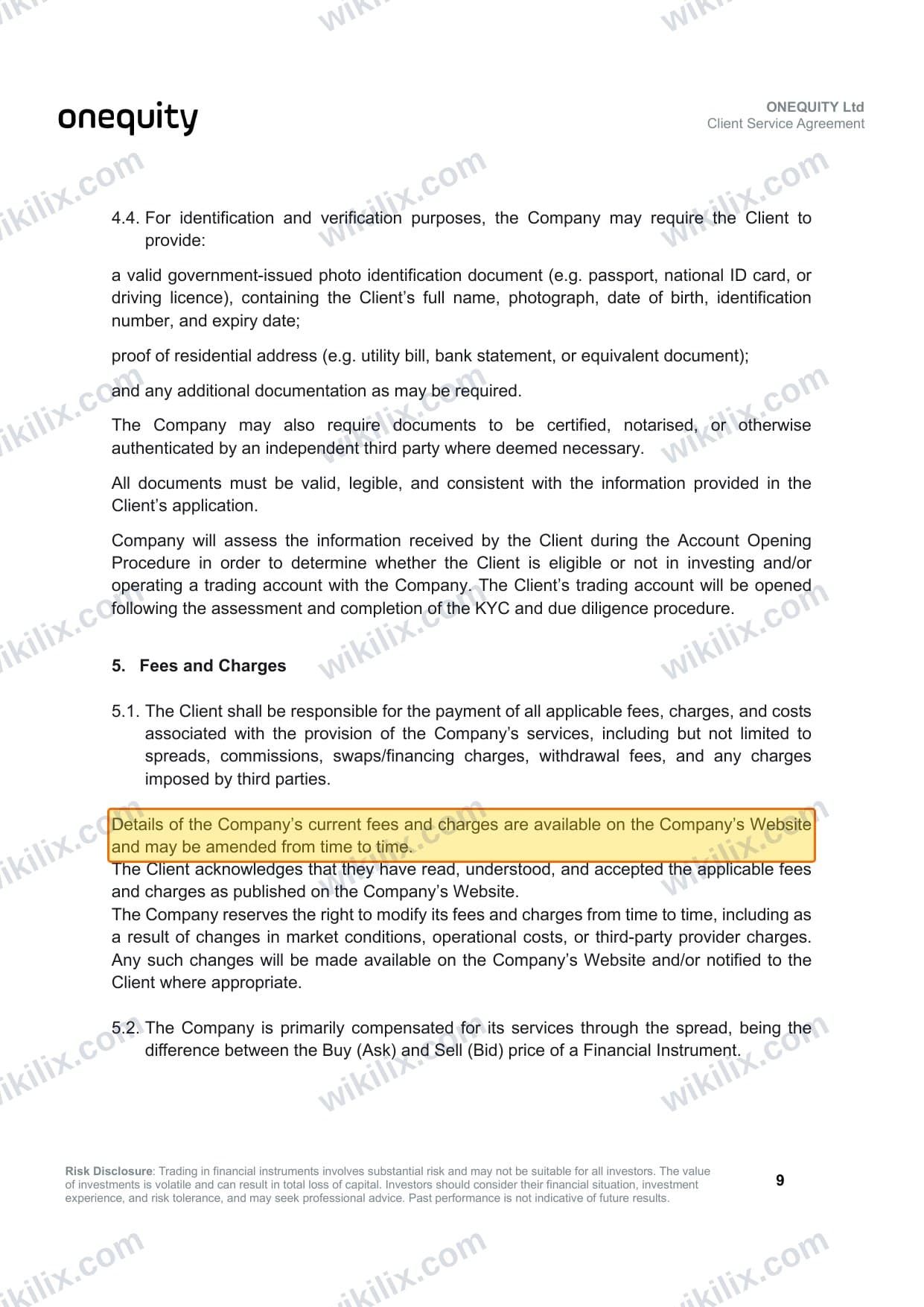 Our full page screenshot of the page this clause sits on, on onequity's site s3.sa-east-1.amazonaws.com, taken on Aug 26, 2026. The quoted words are marked in the image.