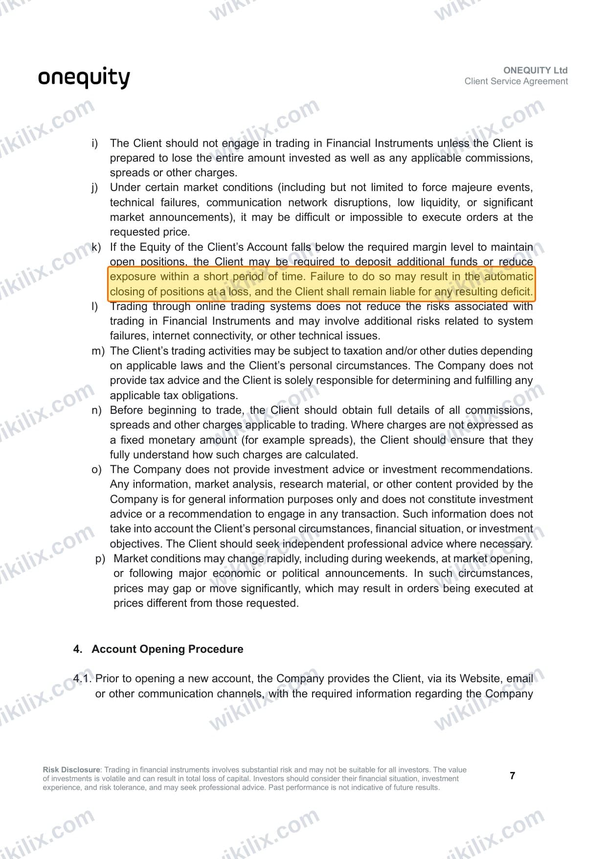 Our full page screenshot of the page this clause sits on, on onequity's site s3.sa-east-1.amazonaws.com, taken on Aug 26, 2026. The quoted words are marked in the image.