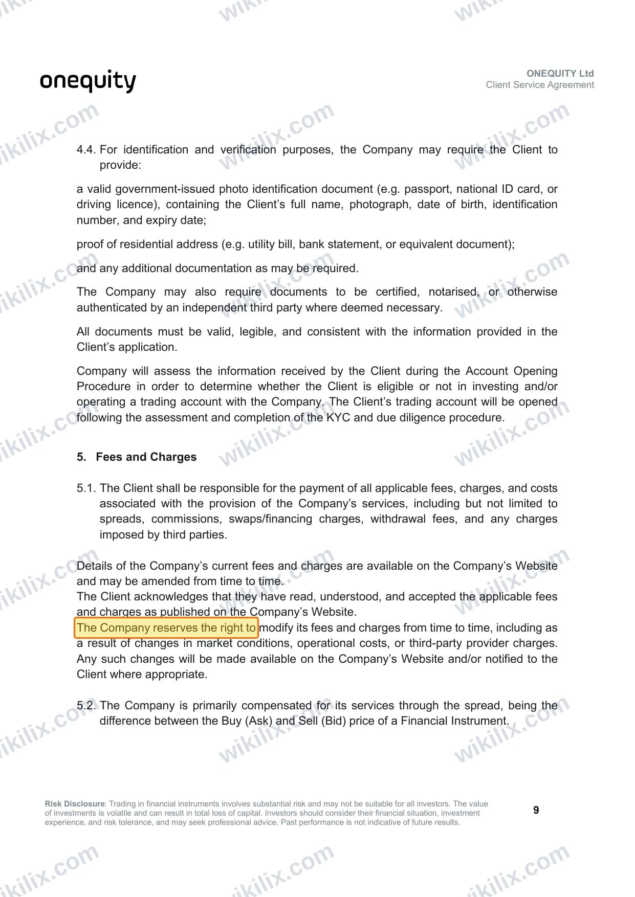 Our full page screenshot of the page this clause sits on, on onequity's site s3.sa-east-1.amazonaws.com, taken on Aug 26, 2026. The quoted words are marked in the image.