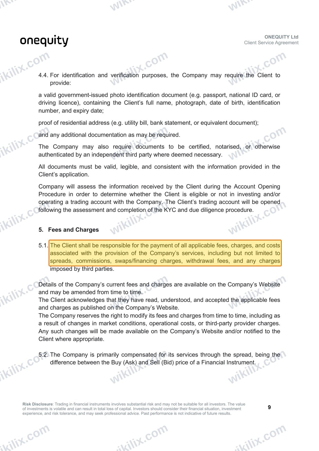 Our full page screenshot of the page this clause sits on, on onequity's site s3.sa-east-1.amazonaws.com, taken on Aug 26, 2026. The quoted words are marked in the image.