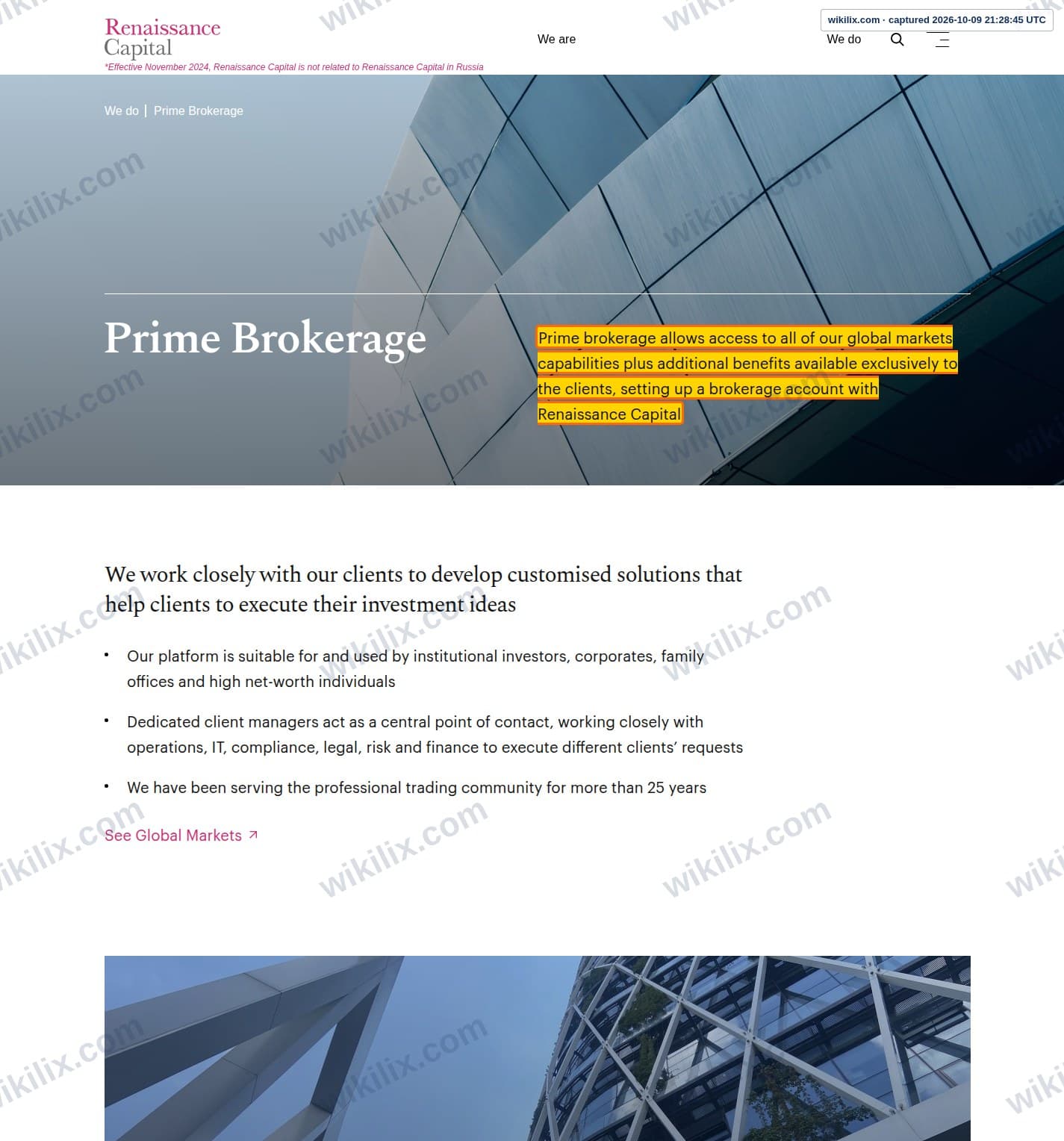 Our full page screenshot of the page that makes this promise, on Renaissance Capital's site rencap.com, taken on Oct 9, 2026. The quoted words are marked in the image.