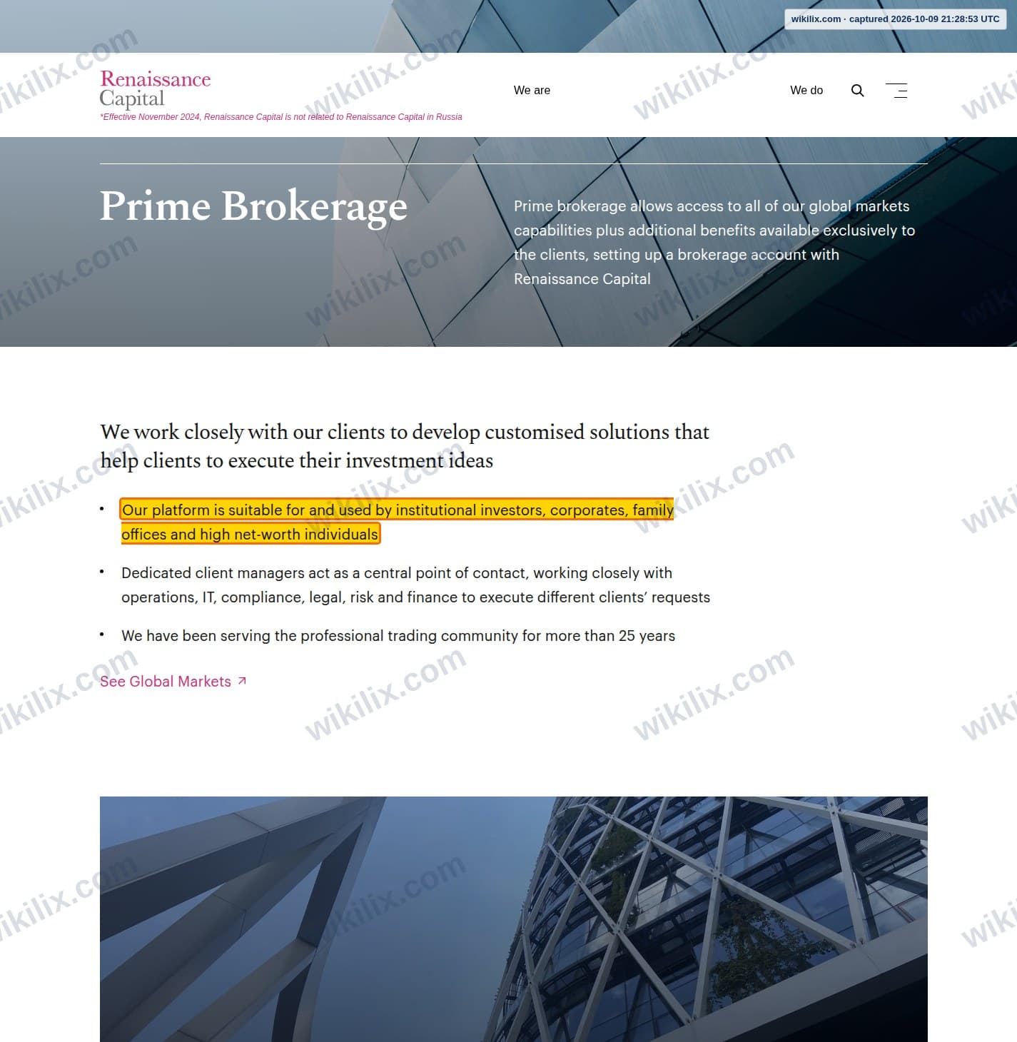 Our full page screenshot of the page that makes this promise, on Renaissance Capital's site rencap.com, taken on Oct 9, 2026. The quoted words are marked in the image.