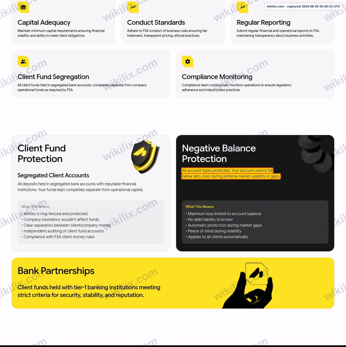 Our full page screenshot of the page that makes this promise, on Axon Markets's site axonmarkets.com, taken on Aug 30, 2026. The quoted words are marked in the image.