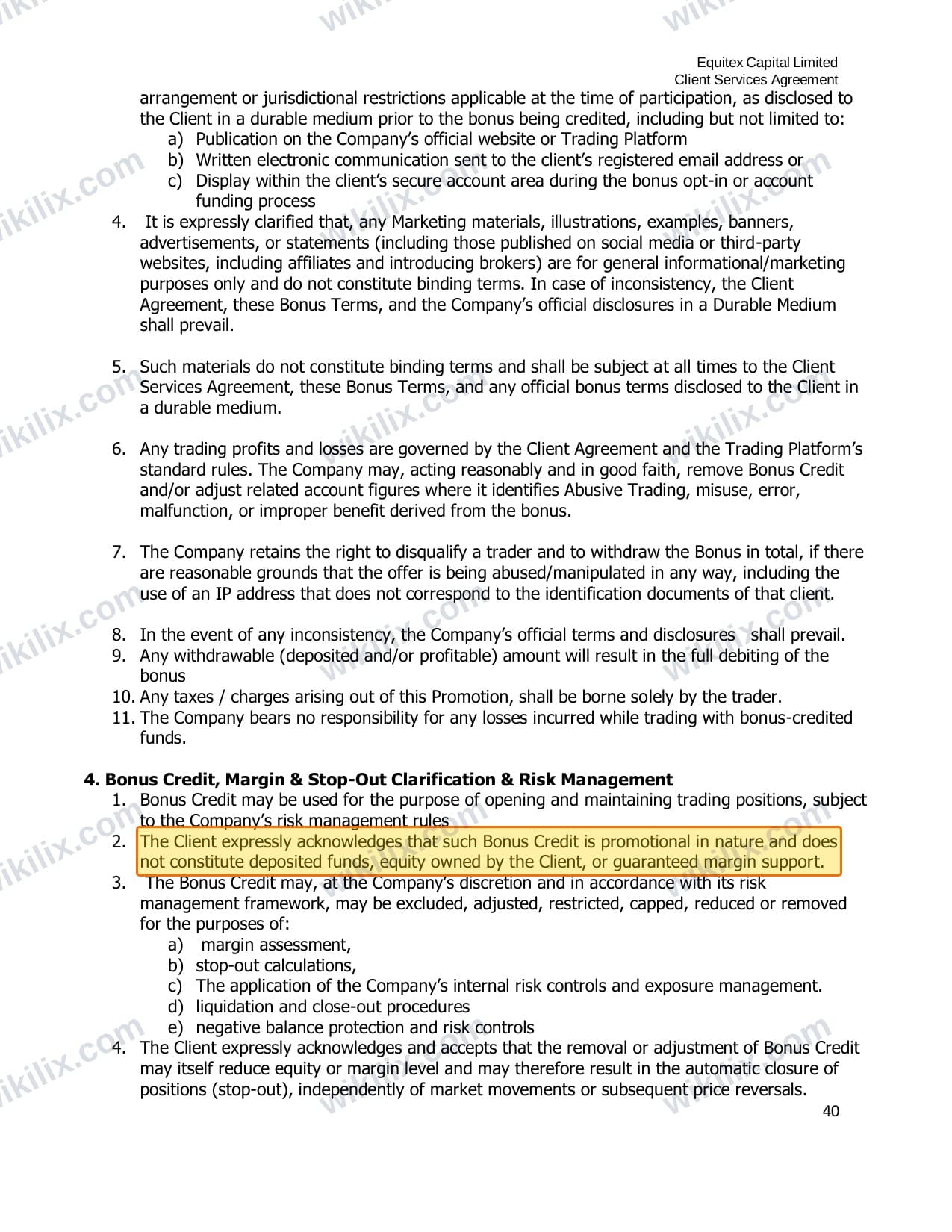 Our full page screenshot of the page this clause sits on, on BULL WAVES's site cdn.prod.website-files.com, taken on Sep 15, 2026. The quoted words are marked in the image.