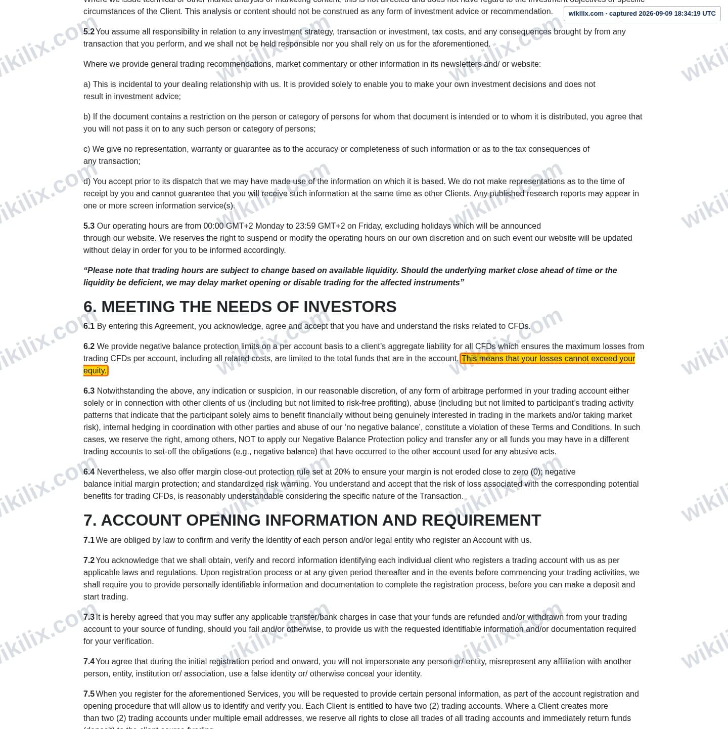 Our full page screenshot of the page this clause sits on, on Errante's site errante.com, taken on Sep 9, 2026. The quoted words are marked in the image.