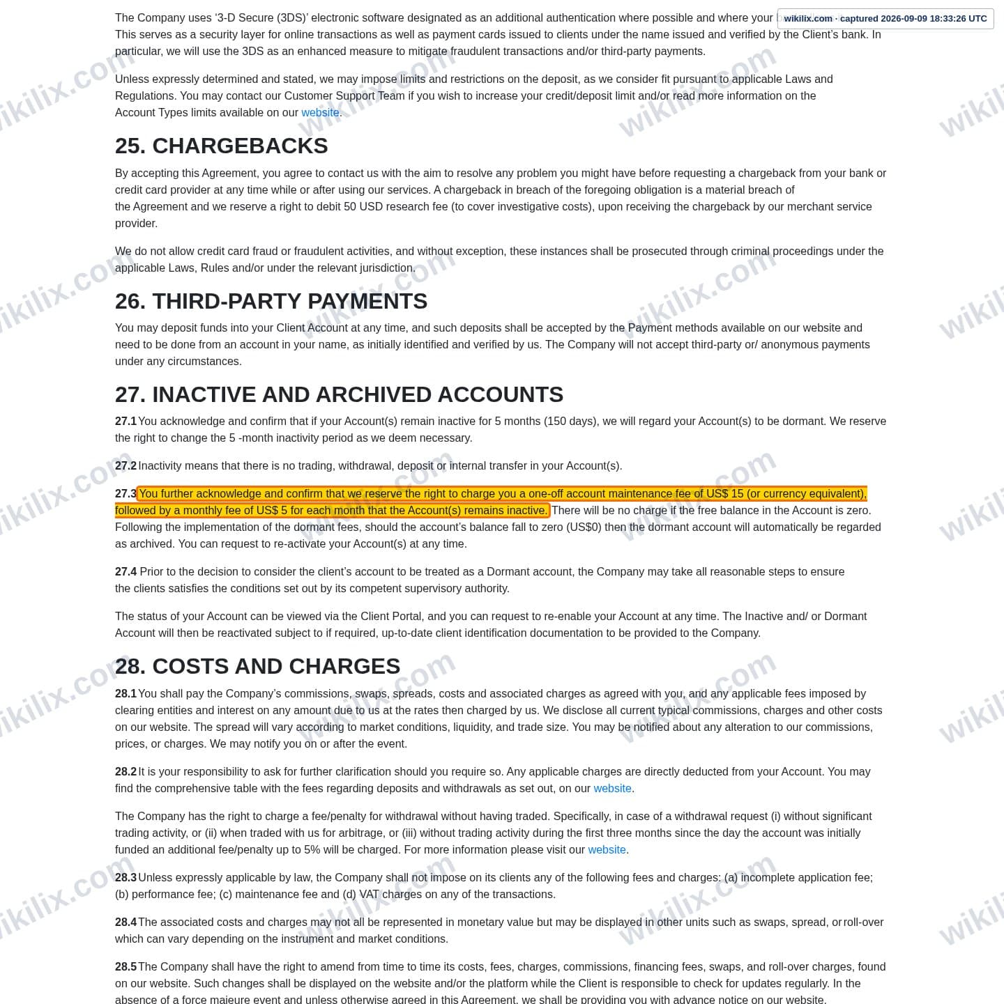 Our full page screenshot of the page this clause sits on, on Errante's site errante.com, taken on Sep 9, 2026. The quoted words are marked in the image.