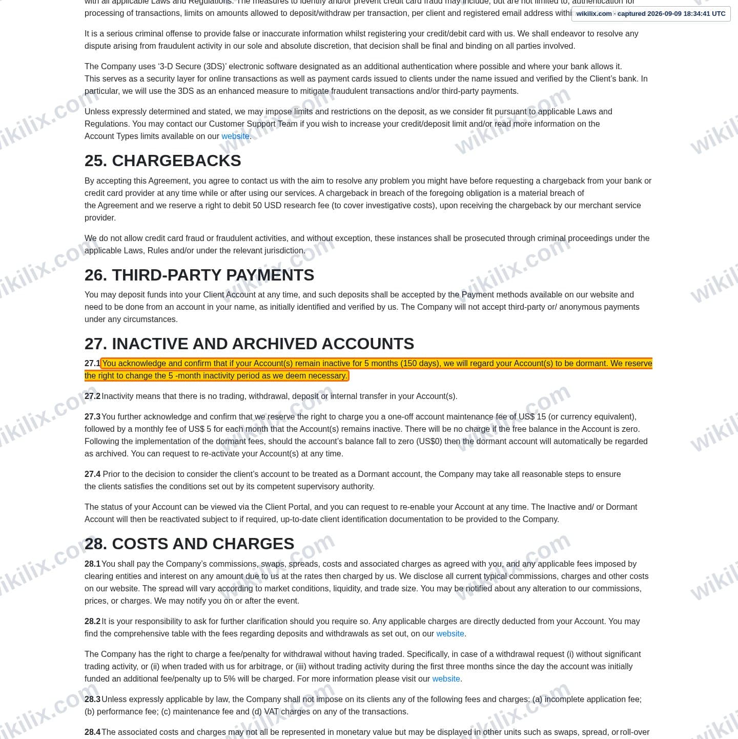 Our full page screenshot of the page this clause sits on, on Errante's site errante.com, taken on Sep 9, 2026. The quoted words are marked in the image.