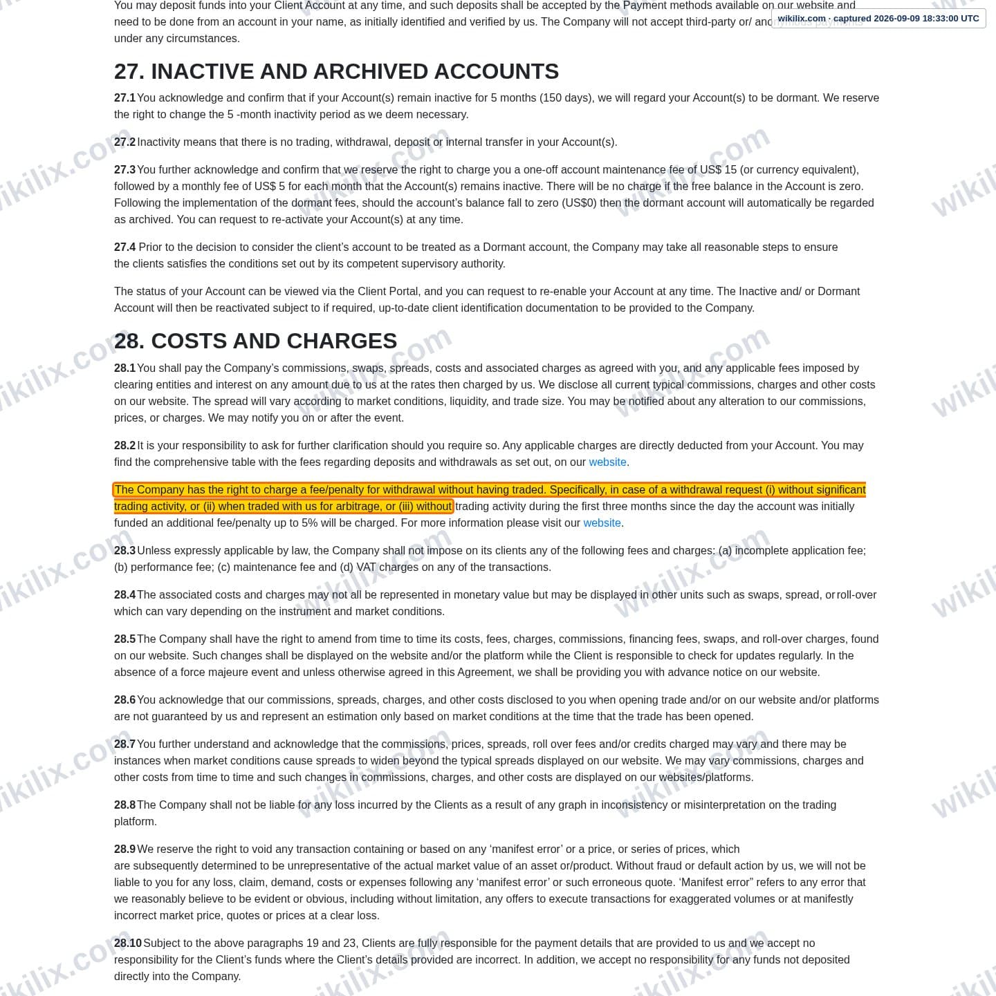 Our full page screenshot of the page this clause sits on, on Errante's site errante.com, taken on Sep 9, 2026. The quoted words are marked in the image.