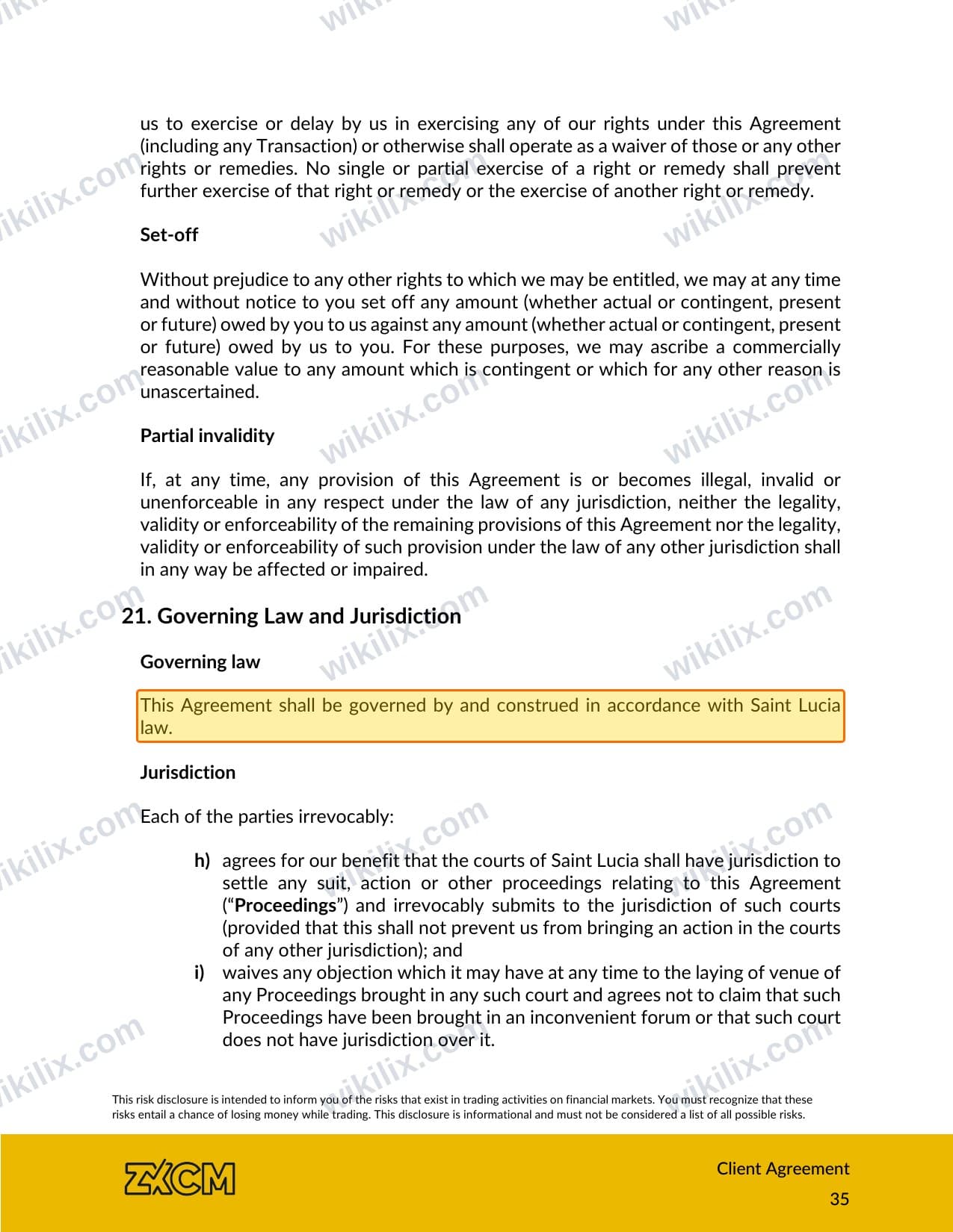 Our full page screenshot of the page this clause sits on, on ZXCM's site zxcm.com, taken on Sep 12, 2026. The quoted words are marked in the image.