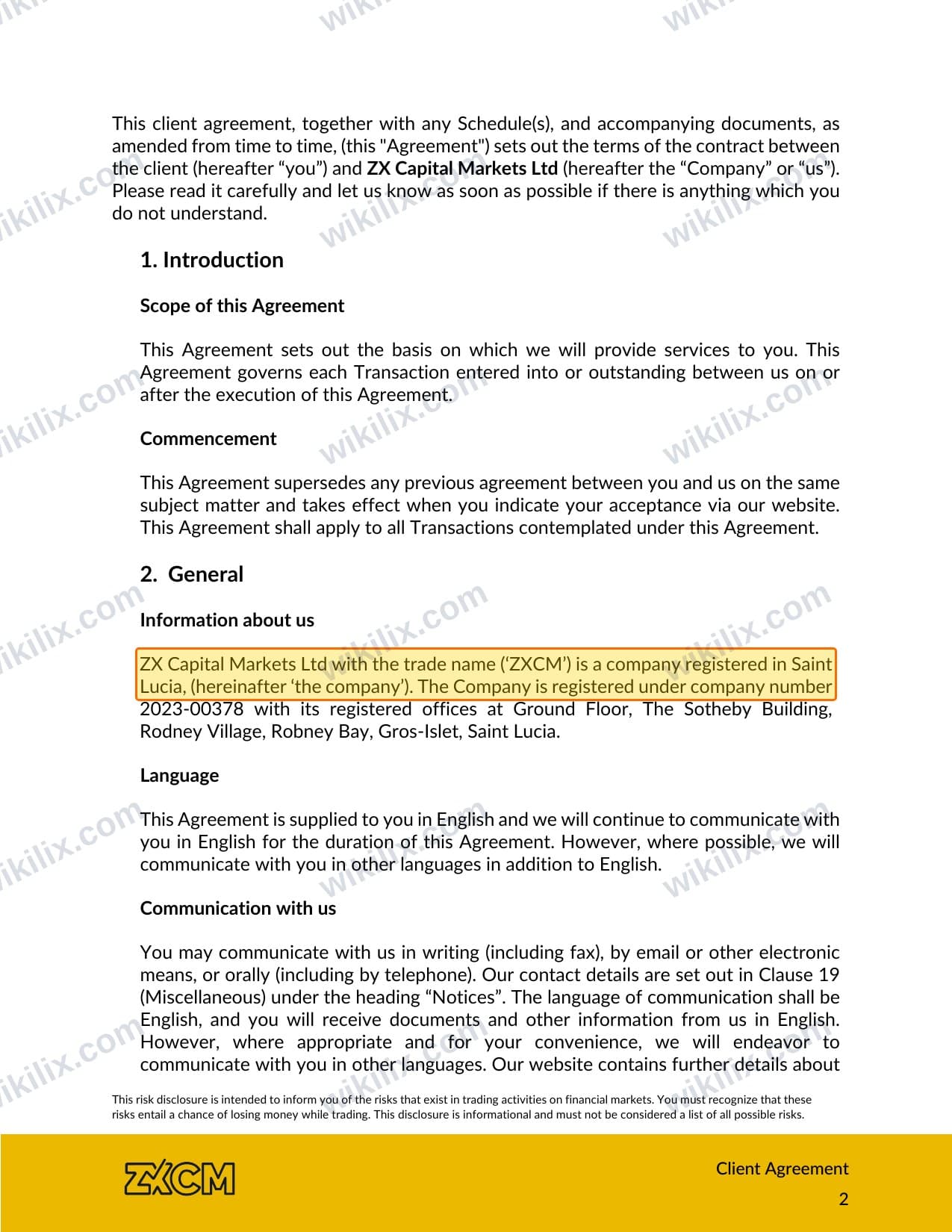 Our full page screenshot of the page this clause sits on, on ZXCM's site zxcm.com, taken on Sep 12, 2026. The quoted words are marked in the image.