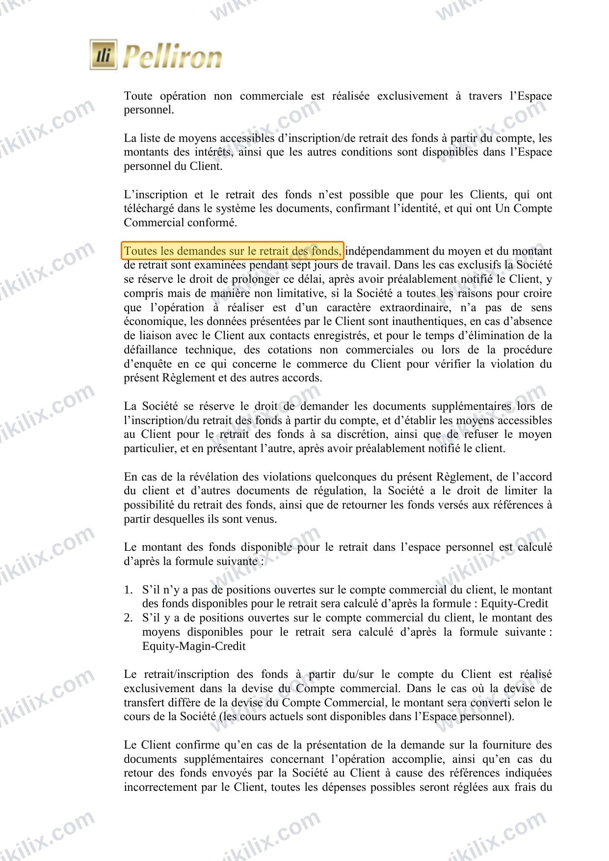 Our full page screenshot of the page this clause sits on, on Pelliron's site pelliron.com, taken on Sep 11, 2026. The quoted words are marked in the image.