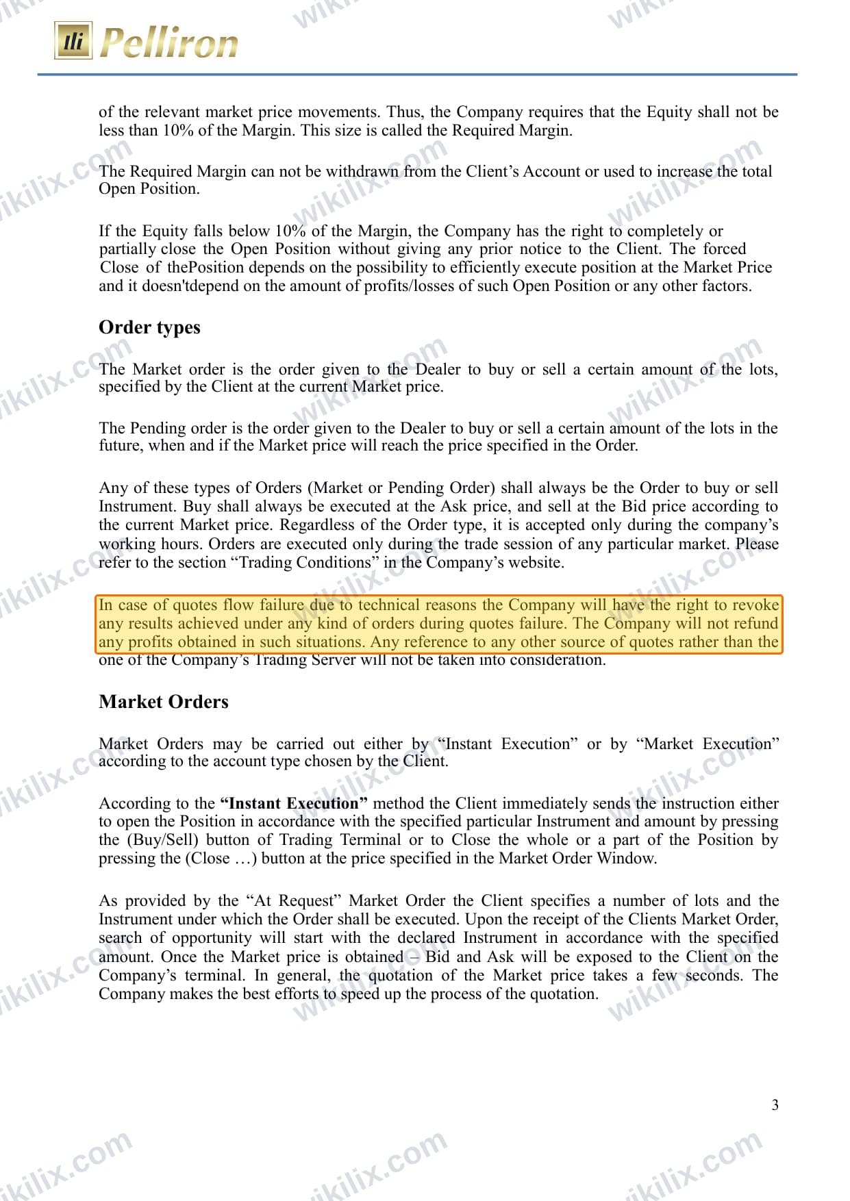 Our full page screenshot of the page this clause sits on, on Pelliron's site pelliron.com, taken on Sep 11, 2026. The quoted words are marked in the image.